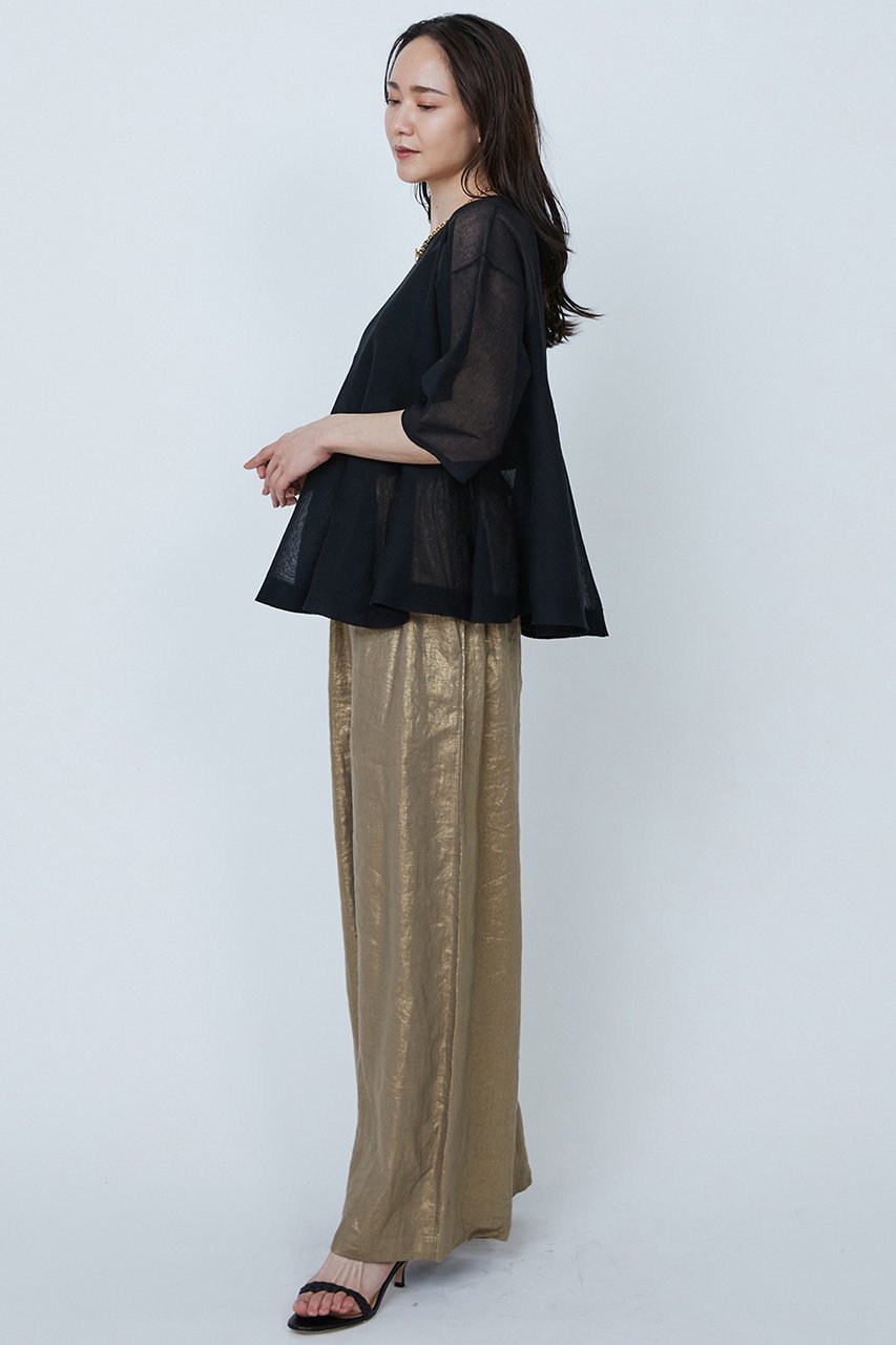 【プルミエ アロンディスモン/1er Arrondissement】のフォイルプリントリネンパンツ 人気、トレンドファッション・服の通販 founy(ファニー) 　ファッション　Fashion　レディースファッション　Fashion for Women　パンツ　Pants & Trousers　シンプル　Simple, Minimal　リゾート　Resort, Vacation Style　リネン　Linen, Linen Fabric　リラックス　Relax, Relaxed Fit　ワイド　Wide, Wide Fit　エレガント 上品　Elegant　other-8|ID: prp329100004464672 ipo3291000000035380212