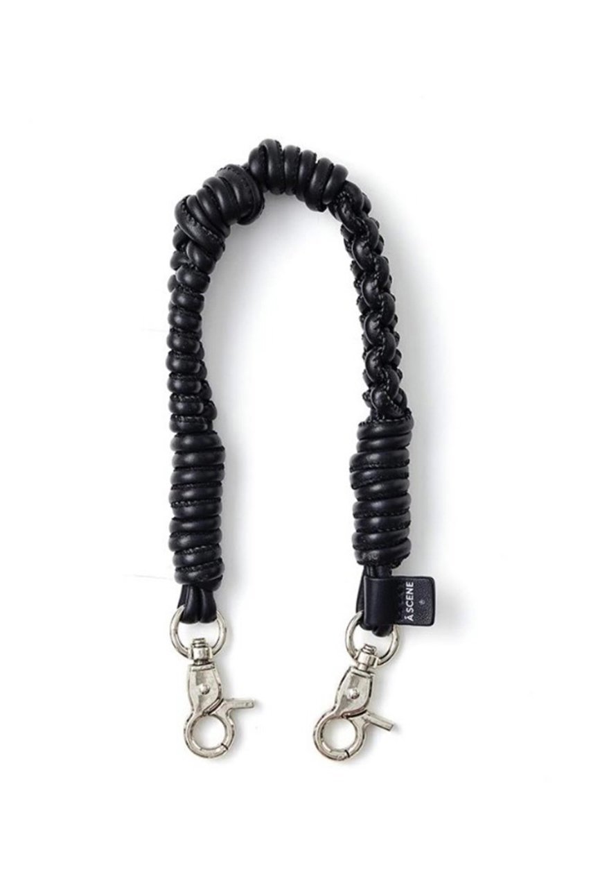 【エーシーン/A SCENE】のDesign paracord strap-leather- インテリア・キッズ・メンズ・レディースファッション・服の通販 founy(ファニー) 　ファッション　Fashion　レディースファッション　Fashion for Women　チャーム　Charm, Pendant　ラップ　Wrap, Wrap Design　再入荷　Restock / Back in Stock　ブラック|ID: prp329100004464682 ipo3291000000032745607