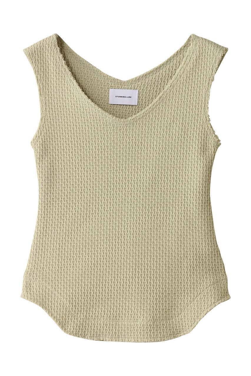 【スタニングルアー/STUNNING LURE】のrチェーンニットタンク 人気、トレンドファッション・服の通販 founy(ファニー) 　ファッション　Fashion　レディースファッション　Fashion for Women　トップス・カットソー　Cut & Sew Tops　ニット　Knit Tops & Sweaters　キャミソール&ノースリーブ　Camisoles & Sleeveless Tops　シャツ・ブラウス・オフィスカジュアル　Elegant Blouses & Button-Ups　ロングTシャツ・Tシャツ　Longline T-Shirts & Tees　カットソー・ベーシックTシャツ　Cut-and-Sewn Tops / Stretch Tees & Basics　インナー　Innerwear　キャミソール　Camisole, Spaghetti Strap Top　シェイプ　Shape, Slim Fit　シンプル　Simple, Minimal　タンク　Tank Top, Sleeveless Top　再入荷　Restock / Back in Stock　夏　Summer　春　Spring　S/S・春夏　SS, Spring/Summer, Warm Season　 other-1|ID: prp329100004465562 ipo3291000000032684660