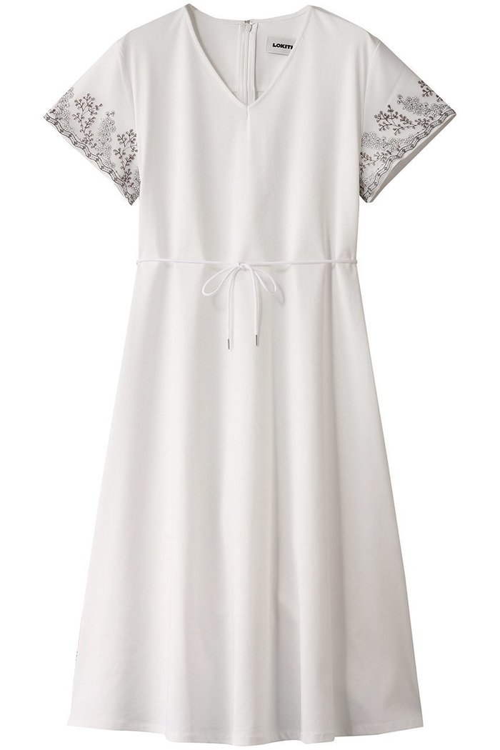 【ロキト/LOKITHO】のVネック エンブロイダリー ドレス インテリア・キッズ・メンズ・レディースファッション・服の通販 founy(ファニー) https://founy.com/ ファッション Fashion レディースファッション Fashion for Women ワンピース Dresses フォーマル・パーティードレス・結婚式用ドレス Elegant & Casual Dresses チュニック Tunic Tops & Dresses なめらか Smooth, Silky Texture エンブロイダリー Embroidery Design シンプル Simple, Minimal チュニック Tunic, Long Top ドレス Dress, One-Piece ドレープ Drape, Draping Fabric リゾート Resort, Vacation Style ロング Long, Long-Length エレガント 上品 Elegant 夏 Summer |ID: prp329100004465566 ipo3291000000034954898