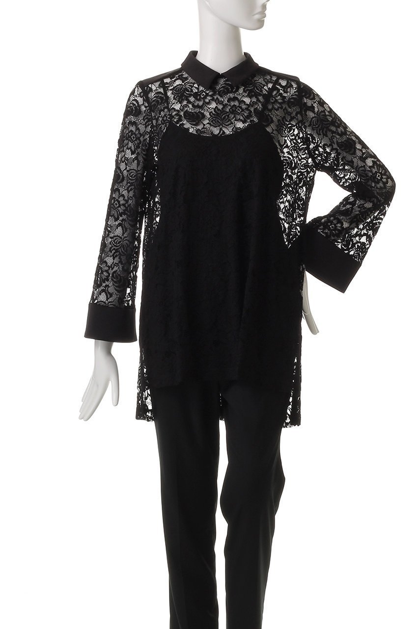 【ロキト/LOKITHO】のレースロングスリーブシャツ 人気、トレンドファッション・服の通販 founy(ファニー) 　ファッション　Fashion　レディースファッション　Fashion for Women　トップス・カットソー　Cut & Sew Tops　シャツ・ブラウス・オフィスカジュアル　Elegant Blouses & Button-Ups　インナー　Innerwear　スリーブ　Sleeve, Long Sleeve / Short Sleeve　タイトスカート　Pencil Skirt, Tight Skirt　フレア　Flare, Flared　レース　Lace, Lace Fabric　ロング　Long, Long-Length　other-2|ID: prp329100004465569 ipo3291000000034955500