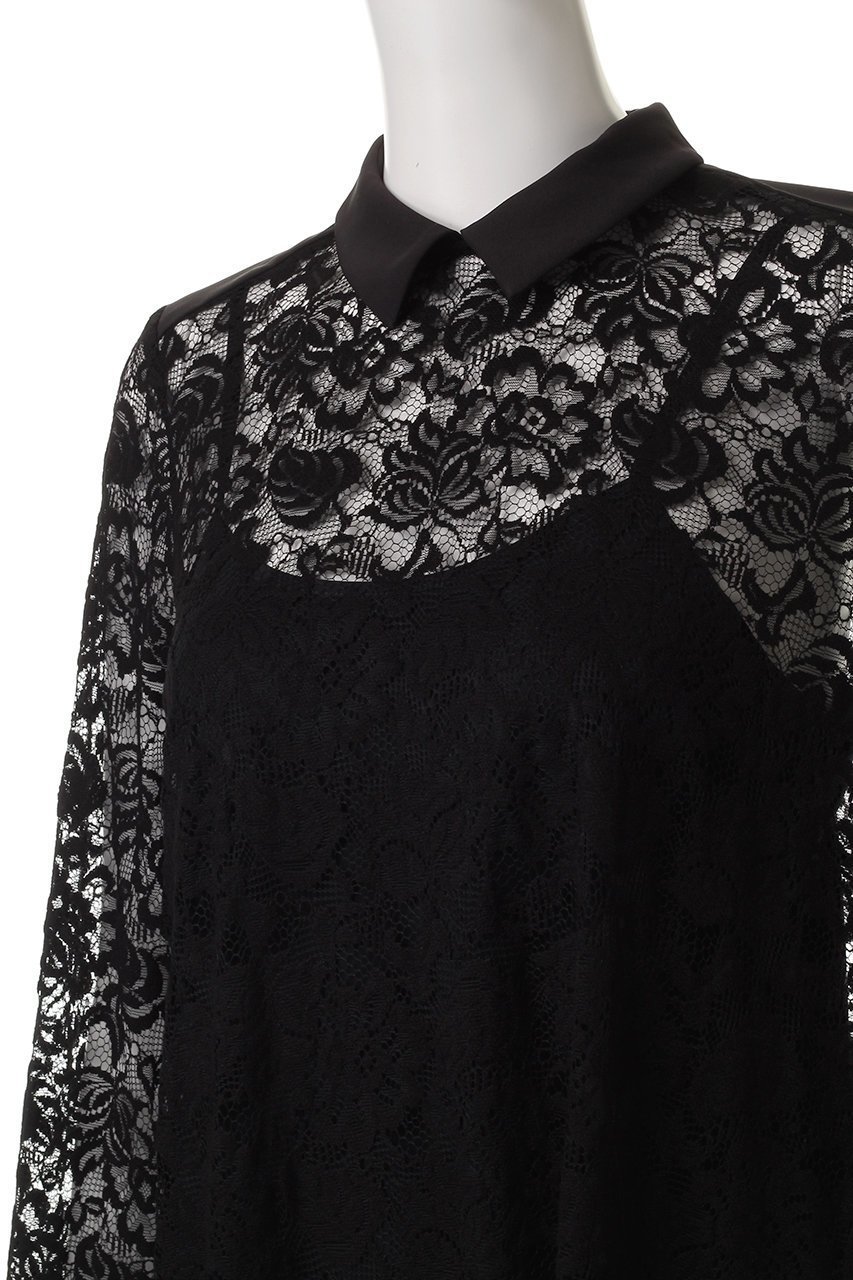 【ロキト/LOKITHO】のレースロングスリーブシャツ 人気、トレンドファッション・服の通販 founy(ファニー) 　ファッション　Fashion　レディースファッション　Fashion for Women　トップス・カットソー　Cut & Sew Tops　シャツ・ブラウス・オフィスカジュアル　Elegant Blouses & Button-Ups　インナー　Innerwear　スリーブ　Sleeve, Long Sleeve / Short Sleeve　タイトスカート　Pencil Skirt, Tight Skirt　フレア　Flare, Flared　レース　Lace, Lace Fabric　ロング　Long, Long-Length　other-5|ID: prp329100004465569 ipo3291000000035551786