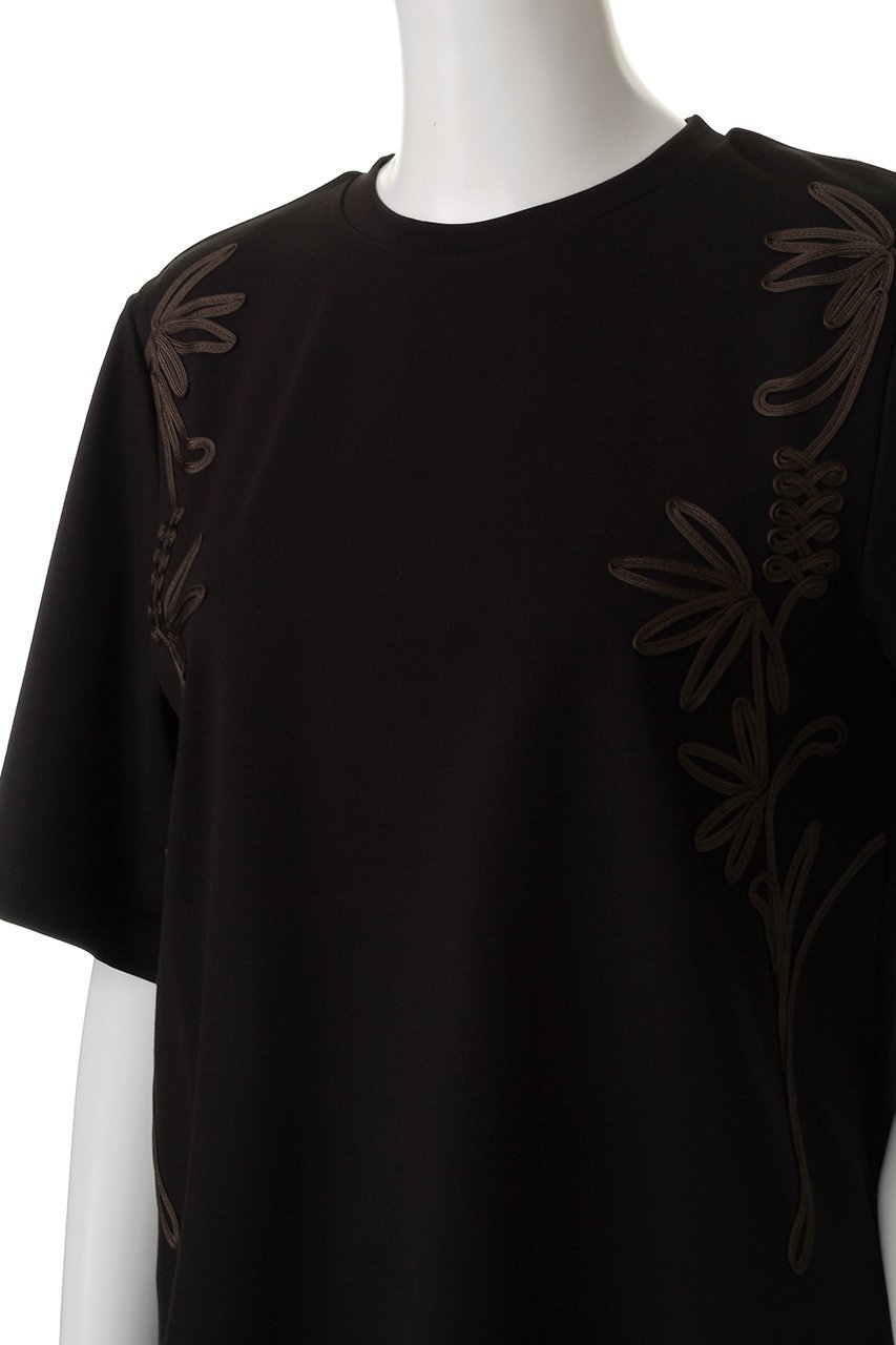 【ロキト/LOKITHO】のコード エンブロイダリー Tシャツ 人気、トレンドファッション・服の通販 founy(ファニー) 　ファッション　Fashion　レディースファッション　WOMEN　トップス・カットソー　Tops/Tshirt　シャツ/ブラウス　Shirts/Blouses　ロング / Tシャツ　T-Shirts　カットソー　Cut and Sewn　なめらか　Smooth　エンブロイダリー　Embroidery　ショルダー　Shoulder　ショート　Short　スリーブ　Sleeve　ドレープ　Drape　other-5|ID: prp329100004465570 ipo3291000000031323156