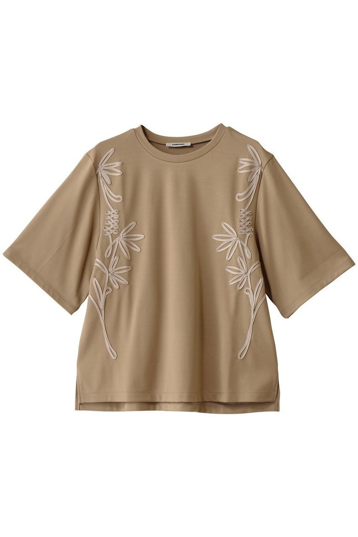 【ロキト/LOKITHO】のコード エンブロイダリー Tシャツ インテリア・キッズ・メンズ・レディースファッション・服の通販 founy(ファニー) https://founy.com/ ファッション Fashion レディースファッション Fashion for Women トップス・カットソー Cut & Sew Tops シャツ・ブラウス・オフィスカジュアル Elegant Blouses & Button-Ups ロングTシャツ・Tシャツ Longline T-Shirts & Tees カットソー・ベーシックTシャツ Cut-and-Sewn Tops / Stretch Tees & Basics なめらか Smooth, Silky Texture エンブロイダリー Embroidery Design ショルダー Shoulder, Shoulder Strap ショート Short, Short Length スリーブ Sleeve, Long Sleeve / Short Sleeve ドレープ Drape, Draping Fabric |ID: prp329100004465570 ipo3291000000032796881