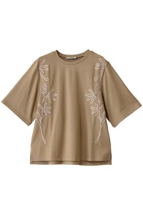 【ロキト/LOKITHO】のコード エンブロイダリー Tシャツ 人気、トレンドファッション・服の通販 founy(ファニー) ファッション Fashion レディースファッション Fashion for Women トップス・カットソー Cut & Sew Tops シャツ・ブラウス・オフィスカジュアル Elegant Blouses & Button-Ups ロングTシャツ・Tシャツ Longline T-Shirts & Tees カットソー・ベーシックTシャツ Cut-and-Sewn Tops / Stretch Tees & Basics なめらか Smooth, Silky Texture エンブロイダリー Embroidery Design ショルダー Shoulder, Shoulder Strap ショート Short, Short Length スリーブ Sleeve, Long Sleeve / Short Sleeve ドレープ Drape, Draping Fabric |ID:prp329100004465570