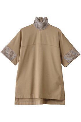 【ロキト/LOKITHO】のヨークスリーブハイネック エンブロイダリー Tシャツ 人気、トレンドファッション・服の通販 founy(ファニー) ファッション Fashion レディースファッション Fashion for Women トップス・カットソー Cut & Sew Tops シャツ・ブラウス・オフィスカジュアル Elegant Blouses & Button-Ups ロングTシャツ・Tシャツ Longline T-Shirts & Tees カットソー・ベーシックTシャツ Cut-and-Sewn Tops / Stretch Tees & Basics エンブロイダリー Embroidery Design クラシカル Classical, Vintage-Inspired ショート Short, Short Length シンプル Simple, Minimal スリーブ Sleeve, Long Sleeve / Short Sleeve ハイネック High Neck, Mock Neck エレガント 上品 Elegant |ID:prp329100004465572