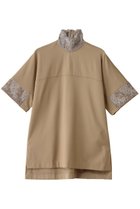 【ロキト/LOKITHO】のヨークスリーブハイネック エンブロイダリー Tシャツ ベージュ|ID:prp329100004465572