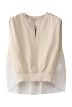 【スリーワン フィリップリム/3.1 Phillip Lim】のBRODERIE ANGLAISE フレンチテリー ノースリーブ コンビトップス エクリュ/ホワイト|ID: prp329100004465575 ipo3291000000032795995
