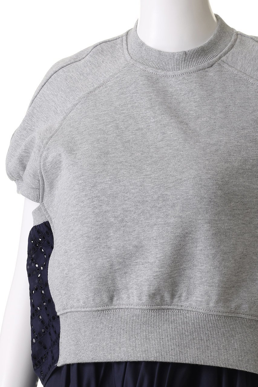 【スリーワン フィリップリム/3.1 Phillip Lim】のBRODIERE ANGLAISE フレンチテリー ショートスリーブ コンビドレス 人気、トレンドファッション・服の通販 founy(ファニー) 　ファッション　Fashion　レディースファッション　Fashion for Women　ワンピース　Dresses　フォーマル・パーティードレス・結婚式用ドレス　Elegant & Casual Dresses　チュニック　Tunic Tops & Dresses　コンビ　Combo, Combination Style　ショート　Short, Short Length　スリーブ　Sleeve, Long Sleeve / Short Sleeve　チュニック　Tunic, Long Top　ティアード　Tiered, Tiered Style　ドレス　Dress, One-Piece　フレンチ　French, French Style　ロング　Long, Long-Length　other-5|ID: prp329100004465576 ipo3291000000032866637