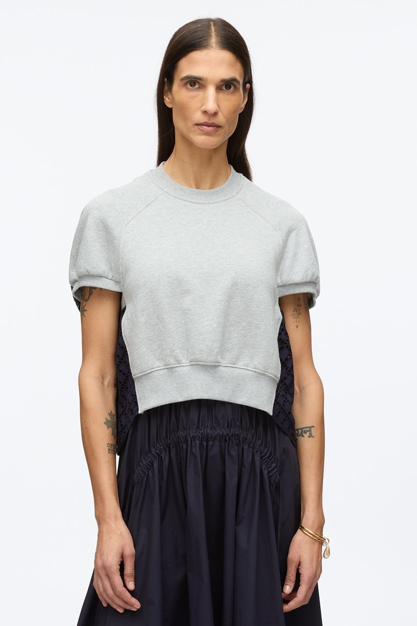 【スリーワン フィリップリム/3.1 Phillip Lim】のBRODIERE ANGLAISE フレンチテリー ショートスリーブ コンビドレス 人気、トレンドファッション・服の通販 founy(ファニー) 　ファッション　Fashion　レディースファッション　Fashion for Women　ワンピース　Dresses　フォーマル・パーティードレス・結婚式用ドレス　Elegant & Casual Dresses　チュニック　Tunic Tops & Dresses　コンビ　Combo, Combination Style　ショート　Short, Short Length　スリーブ　Sleeve, Long Sleeve / Short Sleeve　チュニック　Tunic, Long Top　ティアード　Tiered, Tiered Style　ドレス　Dress, One-Piece　フレンチ　French, French Style　ロング　Long, Long-Length　other-8|ID: prp329100004465576 ipo3291000000032866654