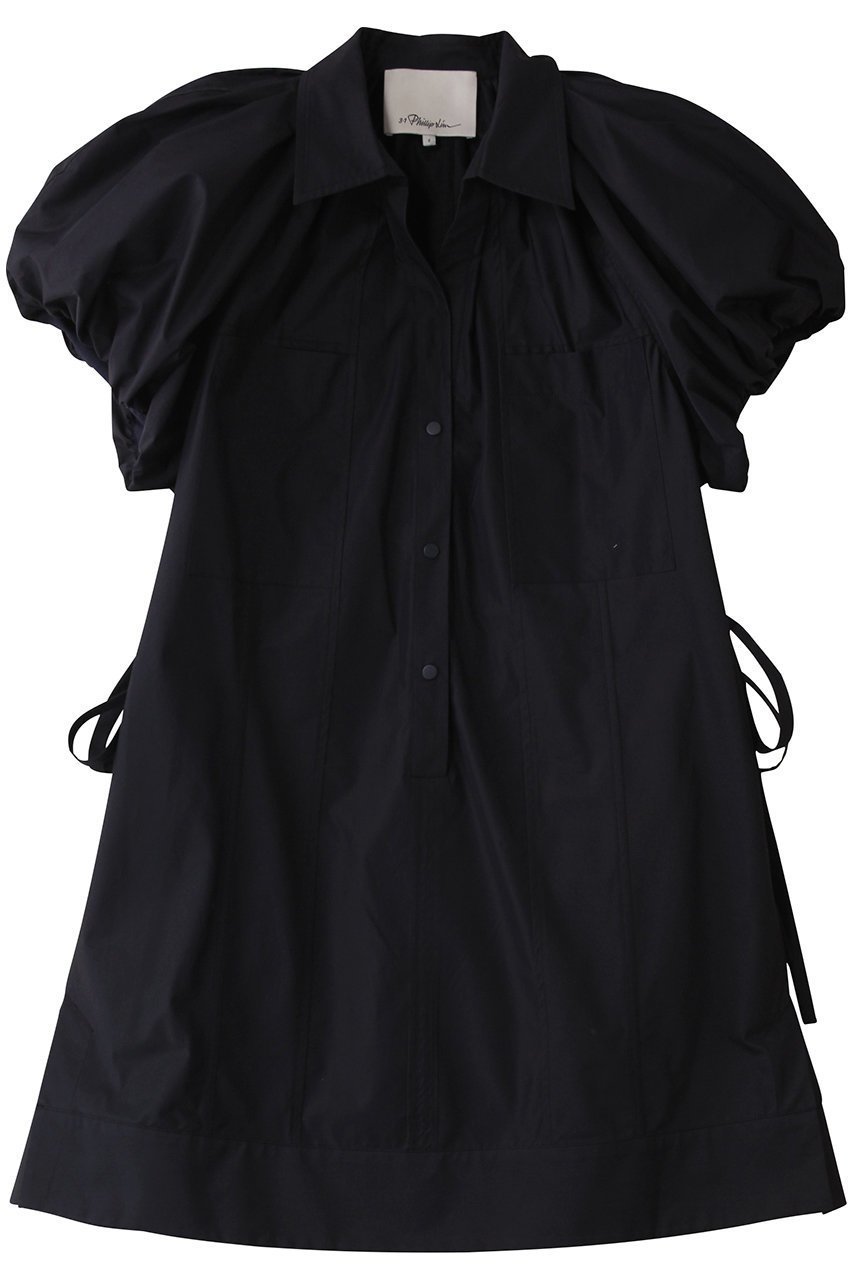 【スリーワン フィリップリム/3.1 Phillip Lim】のパフスリーブ ショート シャツドレス インテリア・キッズ・メンズ・レディースファッション・服の通販 founy(ファニー) 　ファッション　Fashion　レディースファッション　Fashion for Women　ワンピース　Dresses　フォーマル・パーティードレス・結婚式用ドレス　Elegant & Casual Dresses　チュニック　Tunic Tops & Dresses　オケージョン　Occasion Wear　ショート　Short, Short Length　スニーカー　Sneakers, Trainers　スリーブ　Sleeve, Long Sleeve / Short Sleeve　チュニック　Tunic, Long Top　ドレス　Dress, One-Piece　バランス　Balance, Style Balance　フェミニン　Feminine, Girly　フラット　Flat, Flat Shoes　モダン　Modern, Contemporary　ロング　Long, Long-Length　ミッドナイト|ID: prp329100004465577 ipo3291000000032866667