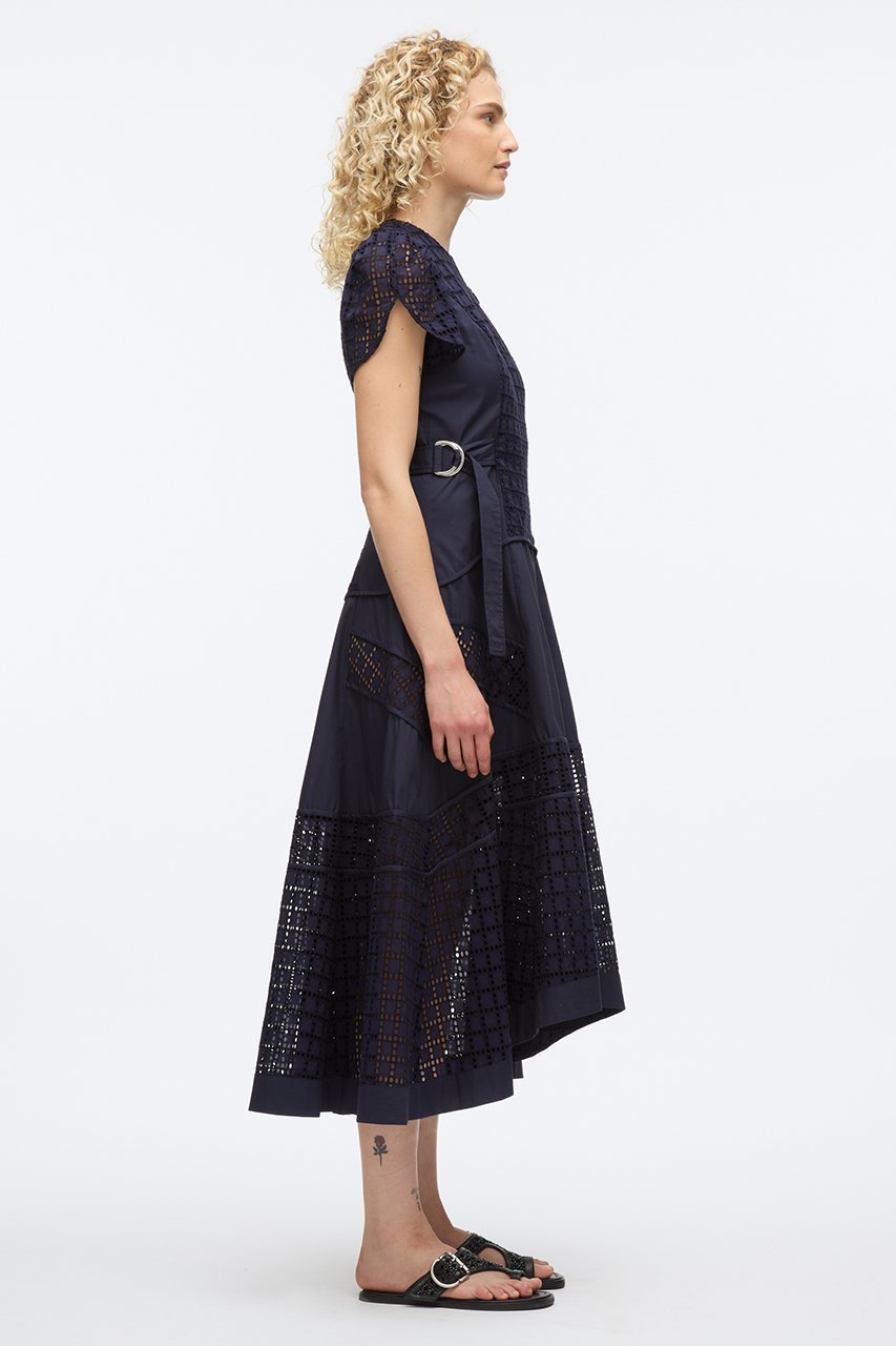 【スリーワン フィリップリム/3.1 Phillip Lim】のBROIDERIE ANGLAISE GRID チューリップ ドレス 人気、トレンドファッション・服の通販 founy(ファニー) 　ファッション　Fashion　レディースファッション　WOMEN　ワンピース　Dress　ドレス　Party Dresses　チュニック　Tunic　スリーブ　Sleeve　チュニック　Tunic　チューリップ　Tulip　ドレス　Dress　パーティ　Party　ロング　Long　other-7|ID: prp329100004465578 ipo3291000000031729639