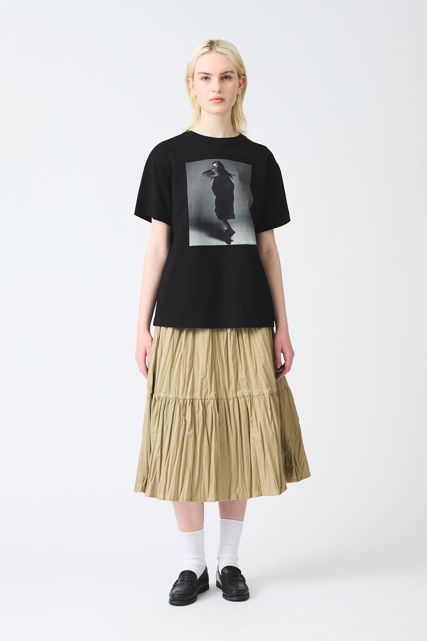 【ミズイロ インド/mizuiro ind】のphoto print T Tシャツ 人気、トレンドファッション・服の通販 founy(ファニー) 　ファッション　Fashion　レディースファッション　WOMEN　トップス・カットソー　Tops/Tshirt　シャツ/ブラウス　Shirts/Blouses　ロング / Tシャツ　T-Shirts　カットソー　Cut and Sewn　グラフィック　Graphic　ショート　Short　シンプル　Simple　スリーブ　Sleeve　フロント　Front　プリント　Print　モノトーン　Monotone　other-6|ID: prp329100004465589 ipo3291000000031822947