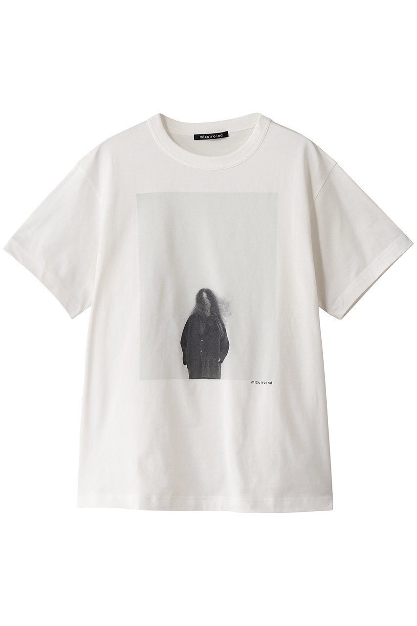 【ミズイロ インド/mizuiro ind】のphoto print T Tシャツ インテリア・キッズ・メンズ・レディースファッション・服の通販 founy(ファニー) 　ファッション　Fashion　レディースファッション　Fashion for Women　トップス・カットソー　Cut & Sew Tops　シャツ・ブラウス・オフィスカジュアル　Elegant Blouses & Button-Ups　ロングTシャツ・Tシャツ　Longline T-Shirts & Tees　カットソー・ベーシックTシャツ　Cut-and-Sewn Tops / Stretch Tees & Basics　グラフィック　Graphic, Graphic Design　ショート　Short, Short Length　シンプル　Simple, Minimal　スリーブ　Sleeve, Long Sleeve / Short Sleeve　フロント　Front, Front Design　プリント　Print, Printed Pattern　モノトーン　Monotone, Black and White　off whiteA|ID: prp329100004465589 ipo3291000000032857139