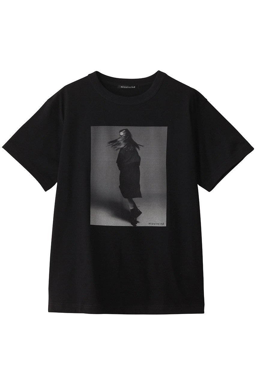 【ミズイロ インド/mizuiro ind】のphoto print T Tシャツ インテリア・キッズ・メンズ・レディースファッション・服の通販 founy(ファニー) 　ファッション　Fashion　レディースファッション　Fashion for Women　トップス・カットソー　Cut & Sew Tops　シャツ・ブラウス・オフィスカジュアル　Elegant Blouses & Button-Ups　ロングTシャツ・Tシャツ　Longline T-Shirts & Tees　カットソー・ベーシックTシャツ　Cut-and-Sewn Tops / Stretch Tees & Basics　グラフィック　Graphic, Graphic Design　ショート　Short, Short Length　シンプル　Simple, Minimal　スリーブ　Sleeve, Long Sleeve / Short Sleeve　フロント　Front, Front Design　プリント　Print, Printed Pattern　モノトーン　Monotone, Black and White　blackB|ID: prp329100004465589 ipo3291000000032857158