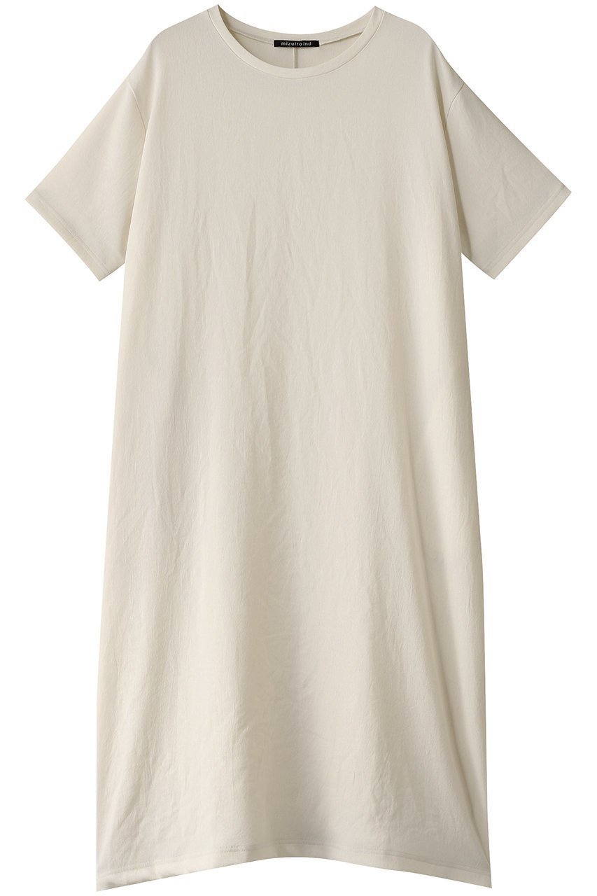 【ミズイロ インド/mizuiro ind】のgeorgette half slv long OP ワンピース インテリア・キッズ・メンズ・レディースファッション・服の通販 founy(ファニー) 　ファッション　Fashion　レディースファッション　Fashion for Women　ワンピース　Dresses　チュニック　Tunic Tops & Dresses　ジョーゼット　Georgette, Semi-Sheer Fabric　チュニック　Tunic, Long Top　ロング　Long, Long-Length　エレガント 上品　Elegant　半袖　Short Sleeve, Half Sleeve　ivory|ID: prp329100004465591 ipo3291000000032860671