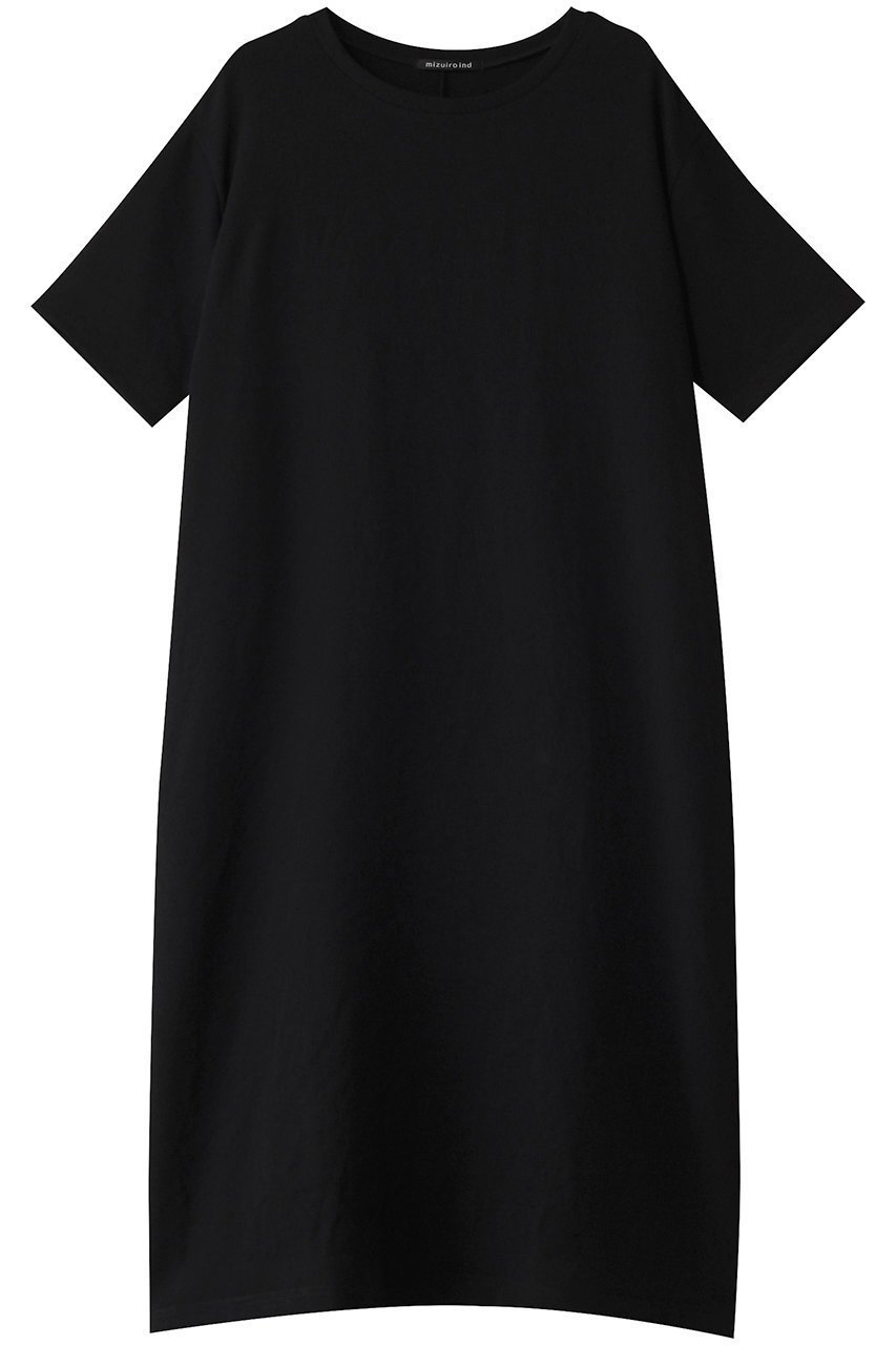 【ミズイロ インド/mizuiro ind】のgeorgette half slv long OP ワンピース インテリア・キッズ・メンズ・レディースファッション・服の通販 founy(ファニー) 　ファッション　Fashion　レディースファッション　Fashion for Women　ワンピース　Dresses　チュニック　Tunic Tops & Dresses　ジョーゼット　Georgette, Semi-Sheer Fabric　チュニック　Tunic, Long Top　ロング　Long, Long-Length　エレガント 上品　Elegant　半袖　Short Sleeve, Half Sleeve　black|ID: prp329100004465591 ipo3291000000032860675