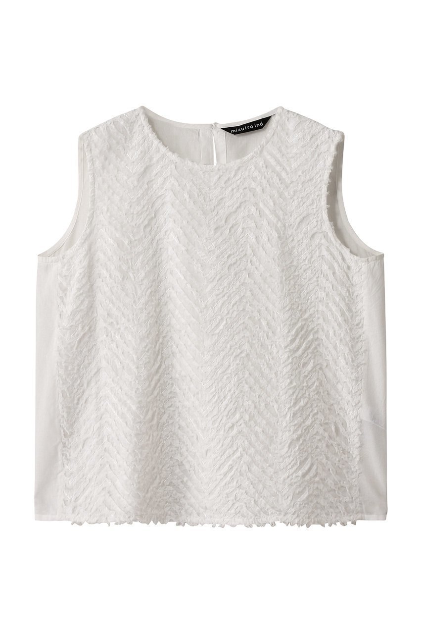 【ミズイロ インド/mizuiro ind】のhand cut frill N/S P/O プルオーバー 人気、トレンドファッション・服の通販 founy(ファニー) 　ファッション　Fashion　レディースファッション　Fashion for Women　トップス・カットソー　Cut & Sew Tops　キャミソール&ノースリーブ　Camisoles & Sleeveless Tops　シャツ・ブラウス・オフィスカジュアル　Elegant Blouses & Button-Ups　カジュアルプルオーバー・ニットトップス　Pullovers & Knit Tops / Casual Pullovers　シンプル　Simple, Minimal　ノースリーブ　Sleeveless, No-Sleeve　ハンド　Hand, Handmade　フリル　Frill, Ruffle　 other-1|ID: prp329100004465601 ipo3291000000032786990