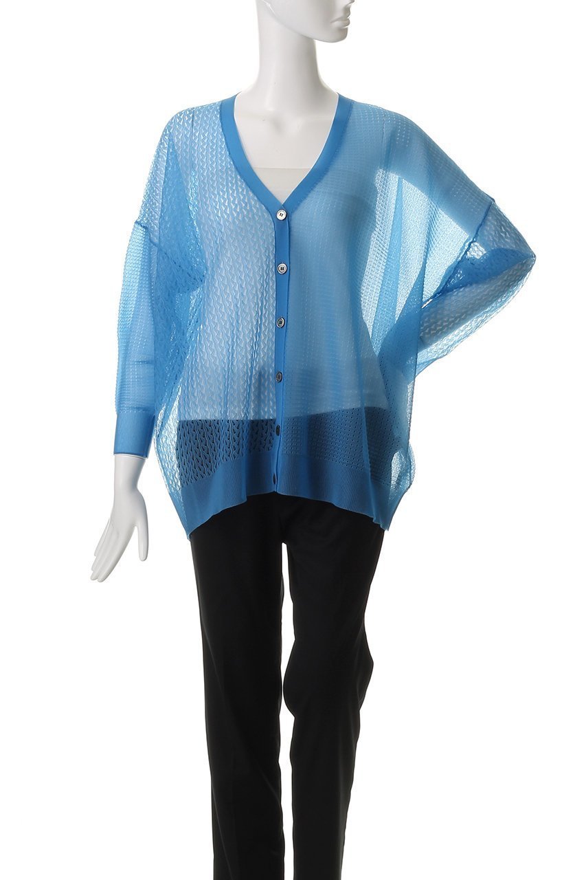 【ミズイロ インド/mizuiro ind】のpattern knitting V neck C/D カーディガン 人気、トレンドファッション・服の通販 founy(ファニー) 　ファッション　Fashion　レディースファッション　Fashion for Women　トップス・カットソー　Cut & Sew Tops　ニット　Knit Tops & Sweaters　カーディガン・羽織り　Layered Style Cardigans　カーディガン　Cardigan, Knitwear　シアー　Sheer, See-Through　ショルダー　Shoulder, Shoulder Strap　ドロップ　Drop Shoulder, Dropped Style　リラックス　Relax, Relaxed Fit　夏　Summer　春　Spring　S/S・春夏　SS, Spring/Summer, Warm Season　other-2|ID: prp329100004465602 ipo3291000000032930466