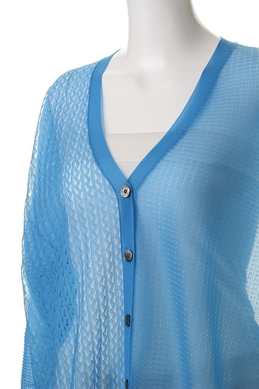 【ミズイロ インド/mizuiro ind】のpattern knitting V neck C/D カーディガン 人気、トレンドファッション・服の通販 founy(ファニー) 　ファッション　Fashion　レディースファッション　Fashion for Women　トップス・カットソー　Cut & Sew Tops　ニット　Knit Tops & Sweaters　カーディガン・羽織り　Layered Style Cardigans　カーディガン　Cardigan, Knitwear　シアー　Sheer, See-Through　ショルダー　Shoulder, Shoulder Strap　ドロップ　Drop Shoulder, Dropped Style　リラックス　Relax, Relaxed Fit　夏　Summer　春　Spring　S/S・春夏　SS, Spring/Summer, Warm Season　other-5|ID: prp329100004465602 ipo3291000000032930493