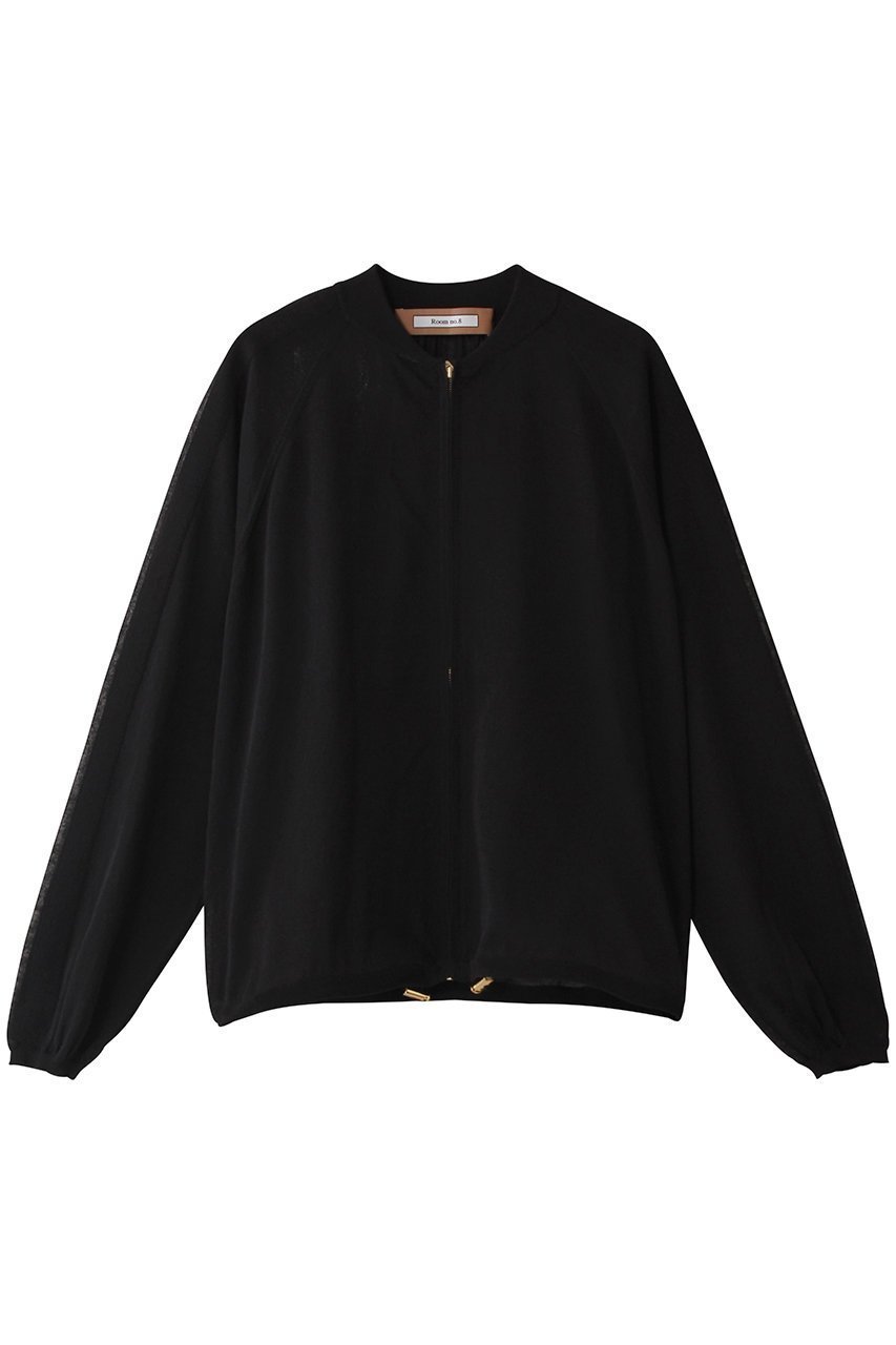 【ルームエイト/Room no.8】のコットンシアー ジップアップブルゾン 人気、トレンドファッション・服の通販 founy(ファニー) 　ファッション　Fashion　レディースファッション　Fashion for Women　トップス・カットソー　Cut & Sew Tops　ニット　Knit Tops & Sweaters　カーディガン・羽織り　Layered Style Cardigans　カーディガン　Cardigan, Knitwear　シアー　Sheer, See-Through　スポーティ　Sporty, Casual Athletic　トレンド　Trend, Trending Now　フェミニン　Feminine, Girly　ワンポイント　One Point, Statement Accent　夏　Summer　 other-1|ID: prp329100004465606 ipo3291000000032930357
