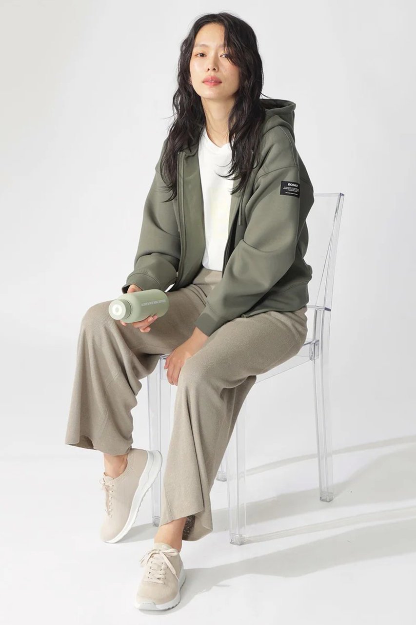 【エコアルフ/ECOALF】のARICA ジップパーカー / ARICAALF SWEATSHIRT WOMAN インテリア・キッズ・メンズ・レディースファッション・服の通販 founy(ファニー) 　ファッション　Fashion　レディースファッション　Fashion for Women　トップス・カットソー　Cut & Sew Tops　シャツ・ブラウス・オフィスカジュアル　Elegant Blouses & Button-Ups　レディースパーカー・カジュアルフーディー　Casual Hoodies & Sweatshirts　ロングTシャツ・Tシャツ　Longline T-Shirts & Tees　スウェット・クルーネックトップス　Sweatshirts & Crewnecks / Relaxed Fit Sweat Tops　カットソー・ベーシックTシャツ　Cut-and-Sewn Tops / Stretch Tees & Basics　なめらか　Smooth, Silky Texture　シンプル　Simple, Minimal　ストレッチ　Stretch, Stretchy Fabric　ダブル　Double, Double-Breasted　ドローコード　Drawcord, Drawstring Cord　パーカー　Hoodie, Parka　フロント　Front, Front Design　ポケット　Pocket, Pocket Detail　リラックス　Relax, Relaxed Fit　エレガント 上品　Elegant　軽量　Lightweight, Ultra Light　カーキ|ID: prp329100004465608 ipo3291000000032856971