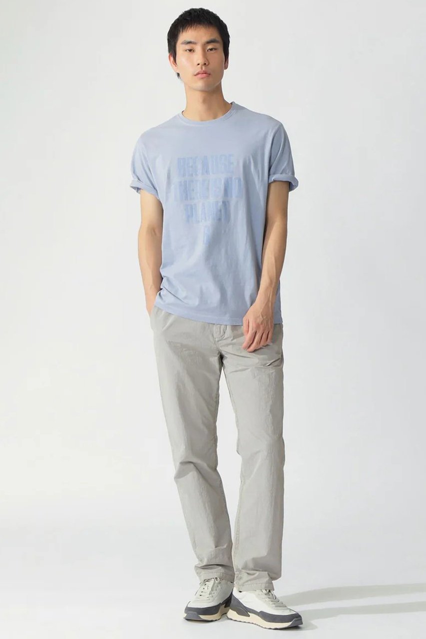 【エコアルフ/ECOALF / MEN】の【MEN】MIN BECAUSE Tシャツ / MINALF T-SHIRT インテリア・キッズ・メンズ・レディースファッション・服の通販 founy(ファニー) 　ファッション　Fashion　メンズファッション　Fashion for Men　トップス・カットソー　Cut & Sew Tops　メンズシャツ　Shirts　なめらか　Smooth, Silky Texture　オーガニック　Organic Cotton　コレクション　Collection, Seasonal Line　ショート　Short, Short Length　スリーブ　Sleeve, Long Sleeve / Short Sleeve　フロント　Front, Front Design　プリント　Print, Printed Pattern　エレガント 上品　Elegant　サックスブルー|ID: prp329100004465612 ipo3291000000032857025