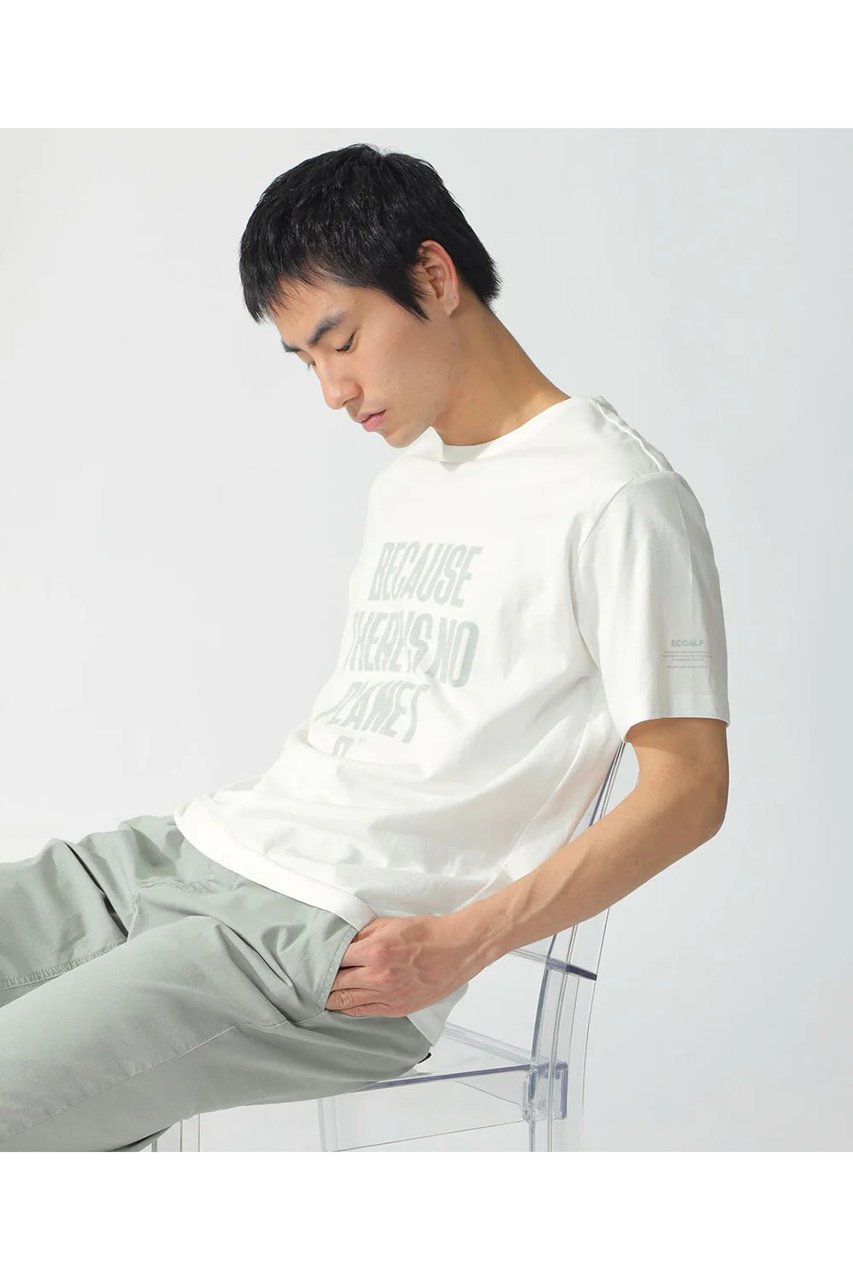 【エコアルフ/ECOALF / MEN】の【MEN】MIN BECAUSE Tシャツ / MINALF T-SHIRT インテリア・キッズ・メンズ・レディースファッション・服の通販 founy(ファニー) 　ファッション　Fashion　メンズファッション　Fashion for Men　トップス・カットソー　Cut & Sew Tops　メンズシャツ　Shirts　なめらか　Smooth, Silky Texture　オーガニック　Organic Cotton　コレクション　Collection, Seasonal Line　ショート　Short, Short Length　スリーブ　Sleeve, Long Sleeve / Short Sleeve　フロント　Front, Front Design　プリント　Print, Printed Pattern　エレガント 上品　Elegant　ホワイト|ID: prp329100004465612 ipo3291000000035508692