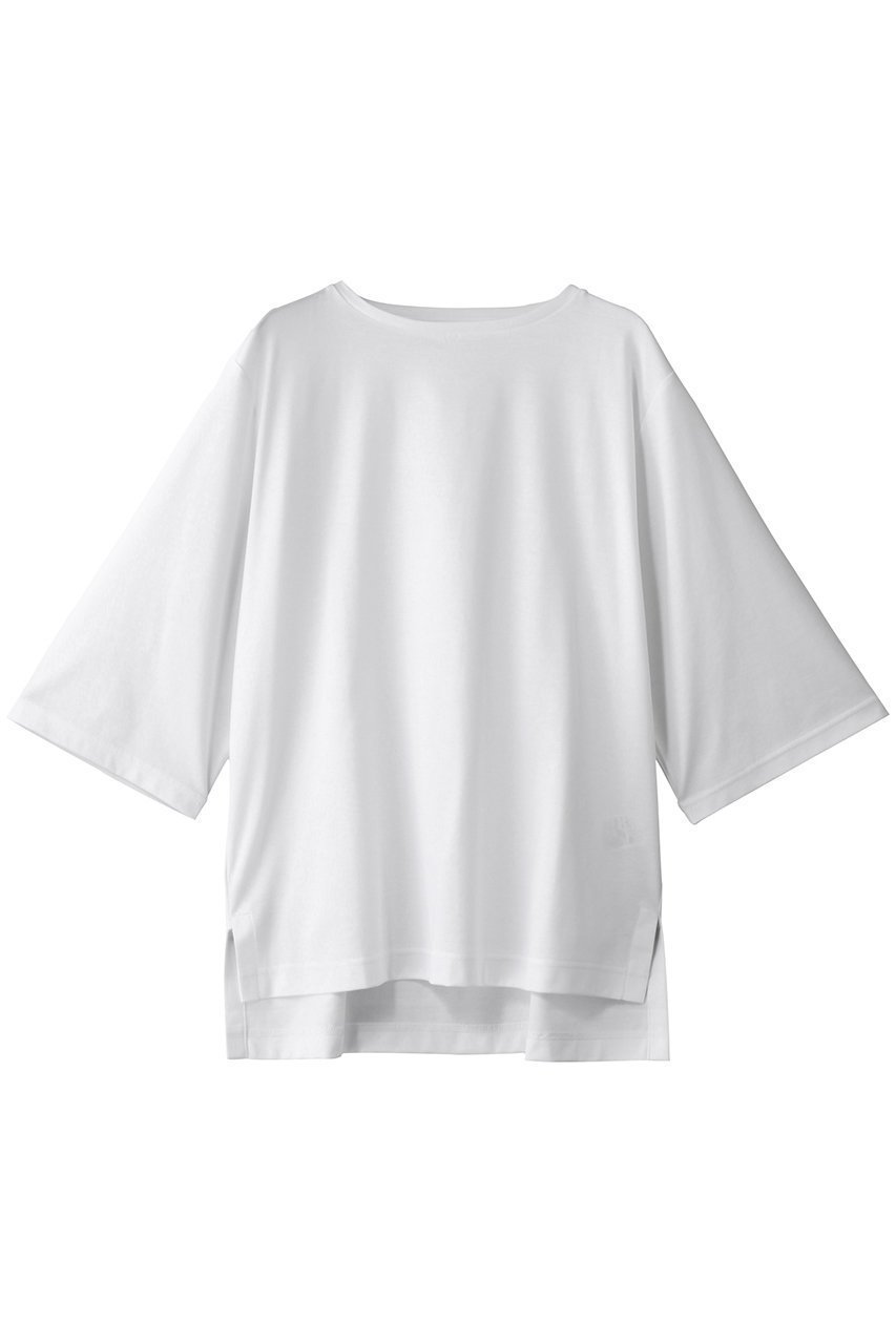 【ルームエイト/Room no.8】のSUPIMA コットン ハーフスリーブトップス 人気、トレンドファッション・服の通販 founy(ファニー) 　ファッション　Fashion　レディースファッション　Fashion for Women　トップス・カットソー　Cut & Sew Tops　シャツ・ブラウス・オフィスカジュアル　Elegant Blouses & Button-Ups　ロングTシャツ・Tシャツ　Longline T-Shirts & Tees　カットソー・ベーシックTシャツ　Cut-and-Sewn Tops / Stretch Tees & Basics　ショート　Short, Short Length　シンプル　Simple, Minimal　スリーブ　Sleeve, Long Sleeve / Short Sleeve　トレンド　Trend, Trending Now　エレガント 上品　Elegant　 other-1|ID: prp329100004465617 ipo3291000000032856893