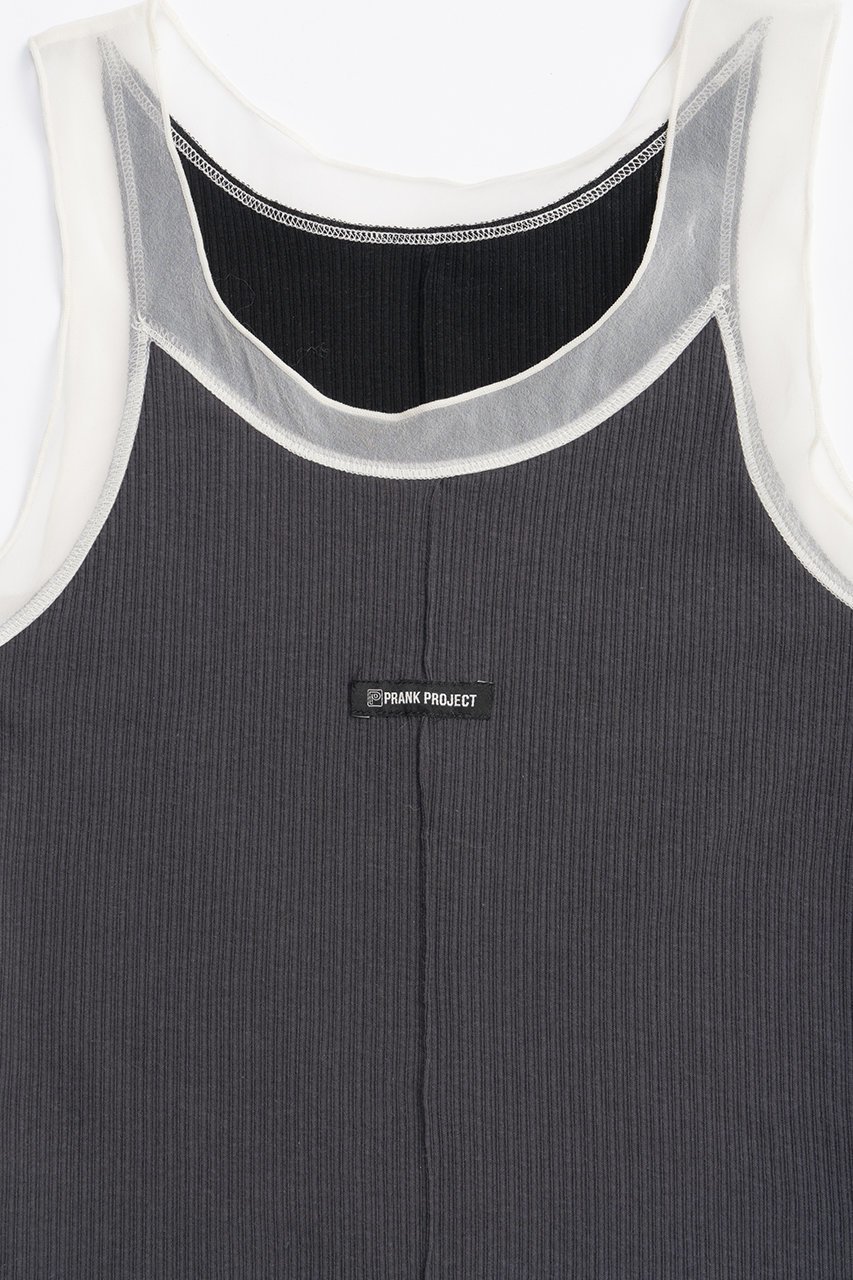 【プランク プロジェクト/PRANK PROJECT】のシルクテレコ2WAYタンクトップ / Silk Teleco 2WAY Tank Top 人気、トレンドファッション・服の通販 founy(ファニー) 　ファッション　Fashion　レディースファッション　WOMEN　トップス・カットソー　Tops/Tshirt　キャミソール / ノースリーブ　No Sleeves　シャツ/ブラウス　Shirts/Blouses　ロング / Tシャツ　T-Shirts　カットソー　Cut and Sewn　インナー　Inner　キャミソール　Camisole　シアー　Sheer　シルク　Silk　タンク　Tank　テレコ　Tereko　フロント　Front　other-3|ID: prp329100004468829 ipo3291000000031367276