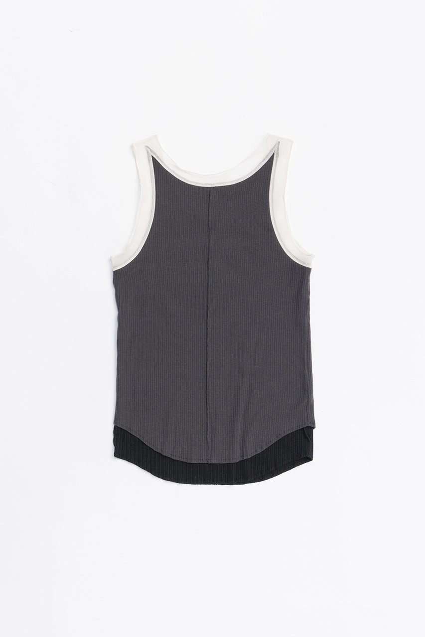 【プランク プロジェクト/PRANK PROJECT】のシルクテレコ2WAYタンクトップ / Silk Teleco 2WAY Tank Top 人気、トレンドファッション・服の通販 founy(ファニー) 　ファッション　Fashion　レディースファッション　WOMEN　トップス・カットソー　Tops/Tshirt　キャミソール / ノースリーブ　No Sleeves　シャツ/ブラウス　Shirts/Blouses　ロング / Tシャツ　T-Shirts　カットソー　Cut and Sewn　インナー　Inner　キャミソール　Camisole　シアー　Sheer　シルク　Silk　タンク　Tank　テレコ　Tereko　フロント　Front　other-4|ID: prp329100004468829 ipo3291000000031367278