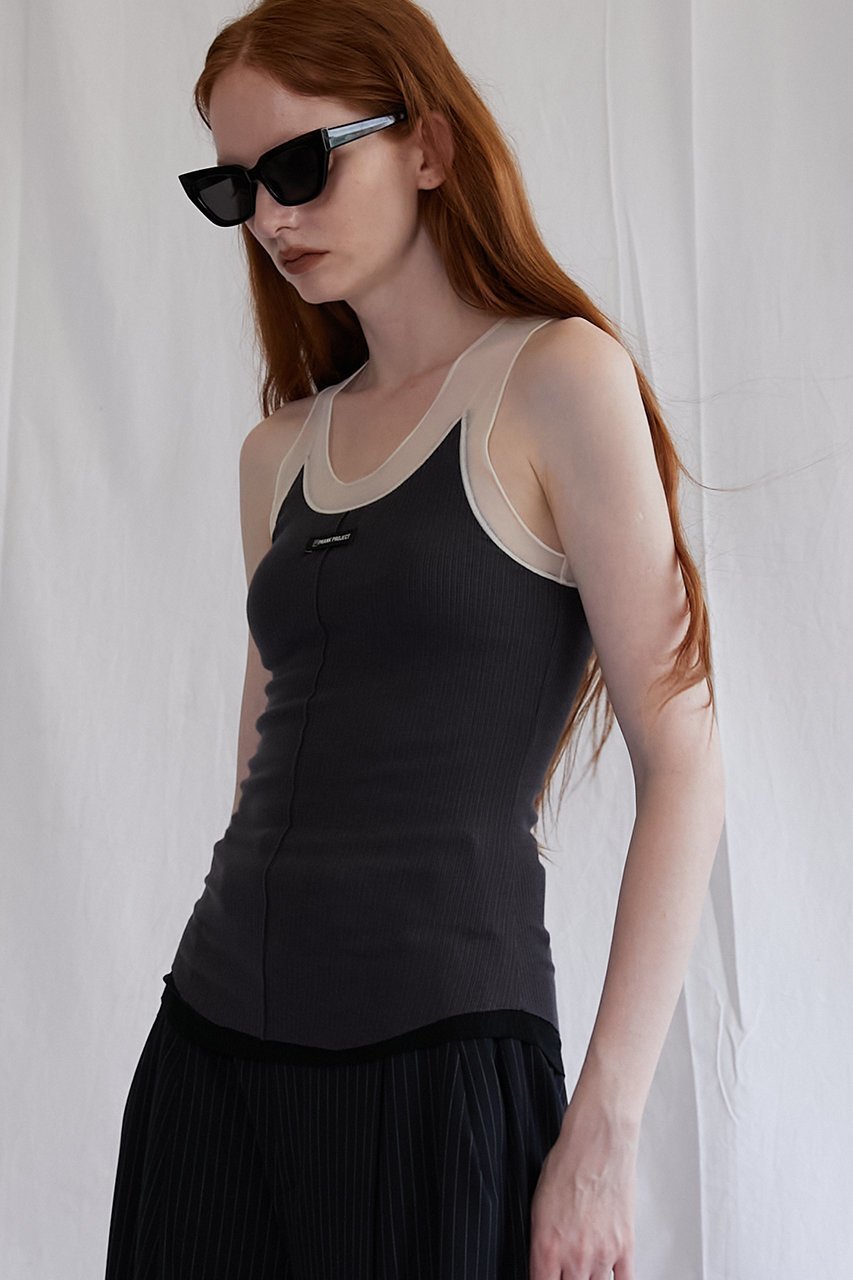 【プランク プロジェクト/PRANK PROJECT】のシルクテレコ2WAYタンクトップ / Silk Teleco 2WAY Tank Top 人気、トレンドファッション・服の通販 founy(ファニー) 　ファッション　Fashion　レディースファッション　Ladies' Fashion Online　トップス・カットソー　Tops/Tshirt　キャミソール / ノースリーブ　No Sleeves　シャツ/ブラウス　Shirts/Blouses　ロング / Tシャツ　T-Shirts　カットソー　Cut and Sewn　インナー　Inner　キャミソール　Camisole　シアー　Sheer　シルク　Silk　タンク　Tank　テレコ　Tereko　フロント　Front　再入荷　Restock/Back In Stock/Re Arrival　other-3|ID: prp329100004468829 ipo3291000000032674570
