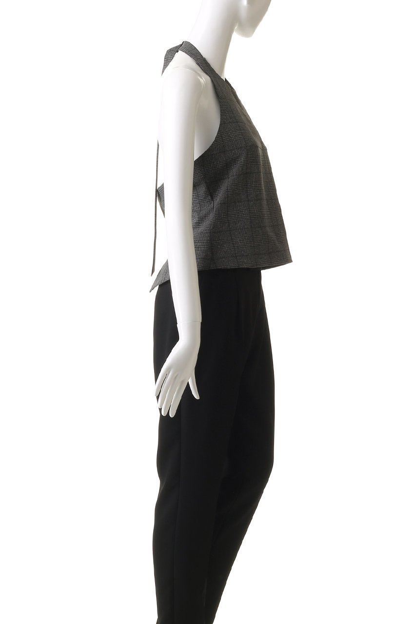 【プランク プロジェクト/PRANK PROJECT】のホルタートップ / Halter Top 人気、トレンドファッション・服の通販 founy(ファニー) 　ファッション　Fashion　レディースファッション　Fashion for Women　トップス・カットソー　Cut & Sew Tops　キャミソール&ノースリーブ　Camisoles & Sleeveless Tops　シャツ・ブラウス・オフィスカジュアル　Elegant Blouses & Button-Ups　カッティング　Cutting Detail　シルク　Silk, 100% Silk　スーツ　Suit, Formalwear　チェック　Check, Plaid, Tartan　ノースリーブ　Sleeveless, No-Sleeve　ベスト　Vest, Waistcoat　ポケット　Pocket, Pocket Detail　夏　Summer　other-3|ID: prp329100004468830 ipo3291000000032908712