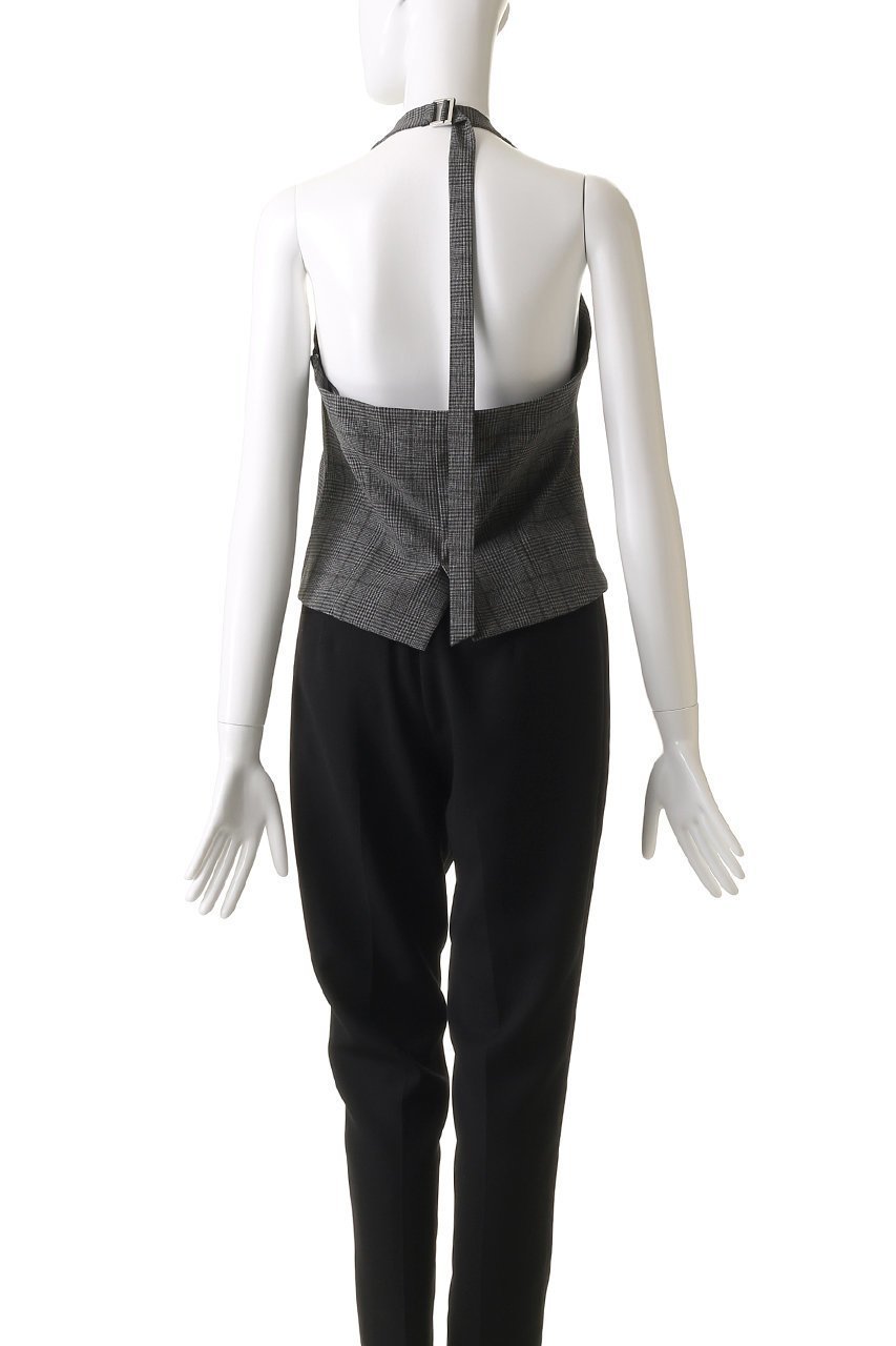 【プランク プロジェクト/PRANK PROJECT】のホルタートップ / Halter Top 人気、トレンドファッション・服の通販 founy(ファニー) 　ファッション　Fashion　レディースファッション　Fashion for Women　トップス・カットソー　Cut & Sew Tops　キャミソール&ノースリーブ　Camisoles & Sleeveless Tops　シャツ・ブラウス・オフィスカジュアル　Elegant Blouses & Button-Ups　カッティング　Cutting Detail　シルク　Silk, 100% Silk　スーツ　Suit, Formalwear　チェック　Check, Plaid, Tartan　ノースリーブ　Sleeveless, No-Sleeve　ベスト　Vest, Waistcoat　ポケット　Pocket, Pocket Detail　夏　Summer　other-4|ID: prp329100004468830 ipo3291000000032908714