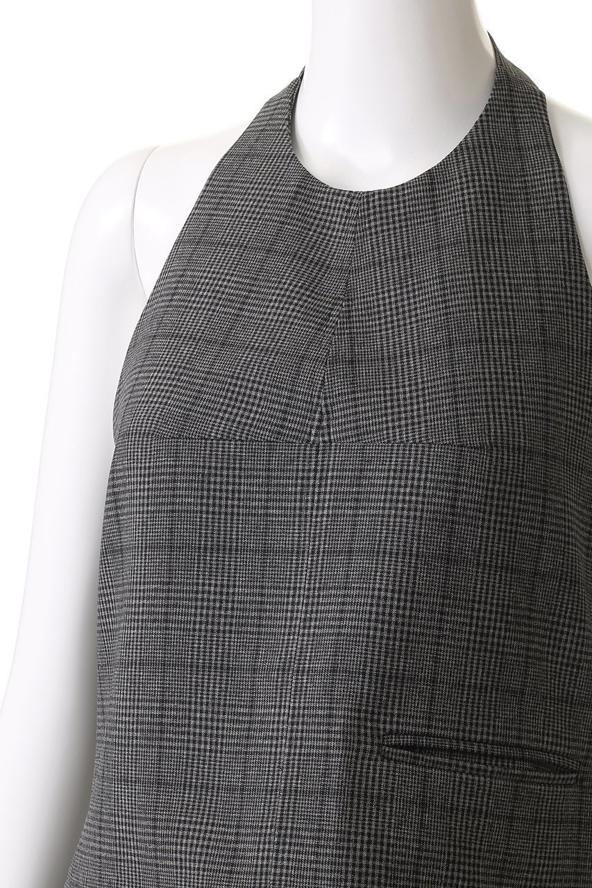 【プランク プロジェクト/PRANK PROJECT】のホルタートップ / Halter Top 人気、トレンドファッション・服の通販 founy(ファニー) 　ファッション　Fashion　レディースファッション　Fashion for Women　トップス・カットソー　Cut & Sew Tops　キャミソール&ノースリーブ　Camisoles & Sleeveless Tops　シャツ・ブラウス・オフィスカジュアル　Elegant Blouses & Button-Ups　カッティング　Cutting Detail　シルク　Silk, 100% Silk　スーツ　Suit, Formalwear　チェック　Check, Plaid, Tartan　ノースリーブ　Sleeveless, No-Sleeve　ベスト　Vest, Waistcoat　ポケット　Pocket, Pocket Detail　夏　Summer　other-5|ID: prp329100004468830 ipo3291000000032908717