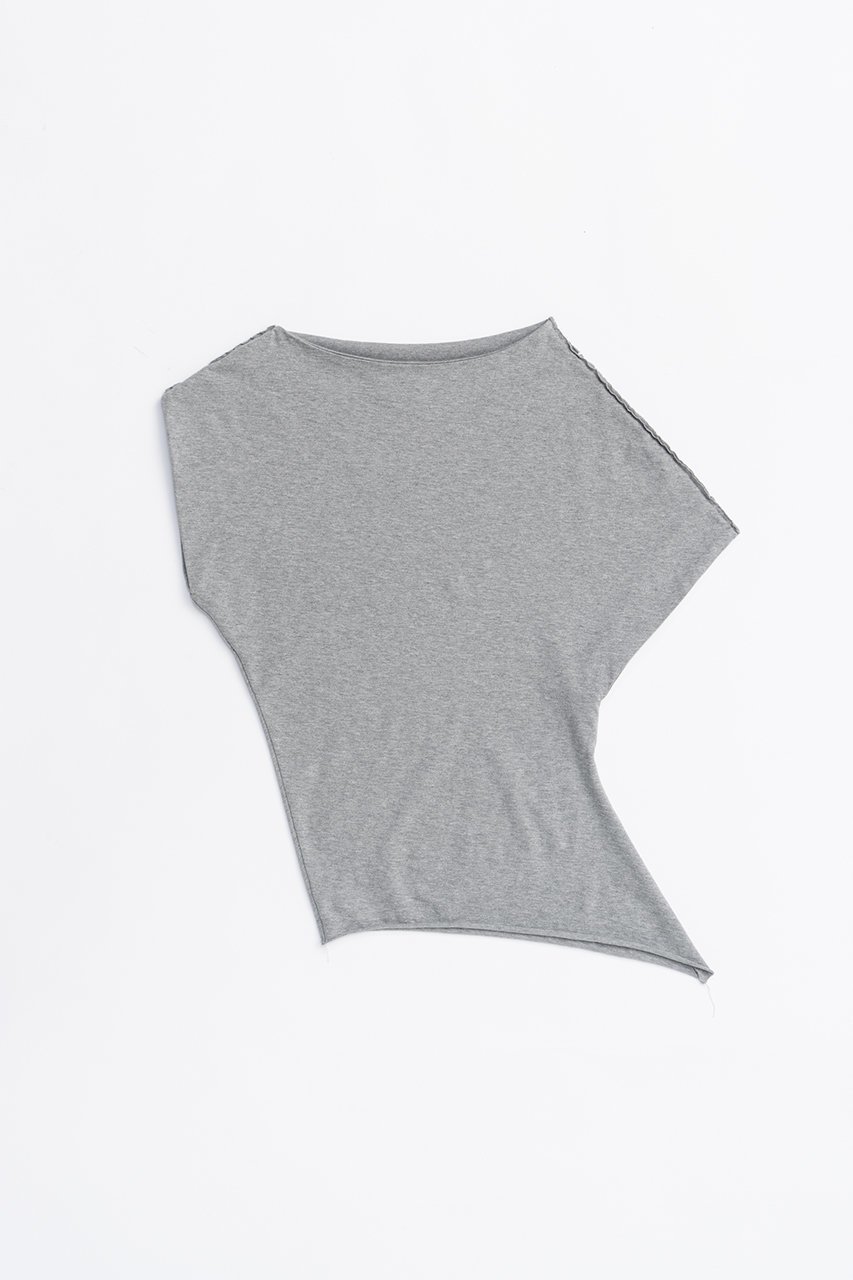 【プランク プロジェクト/PRANK PROJECT】のツイストアシメトップ / Twisted Asymmetrical Top インテリア・キッズ・メンズ・レディースファッション・服の通販 founy(ファニー) 　ファッション　Fashion　レディースファッション　WOMEN　トップス・カットソー　Tops/Tshirt　キャミソール / ノースリーブ　No Sleeves　シャツ/ブラウス　Shirts/Blouses　ロング / Tシャツ　T-Shirts　カットソー　Cut and Sewn　ウォッシュ　Wash　キャミソール　Camisole　タンク　Tank　ツイスト　Twist　テレコ　Tereko　ドレープ　Drape　バランス　Balance　ビンテージ　Vintage　半袖　Short Sleeve　GRY(グレー)|ID: prp329100004468835 ipo3291000000031367384