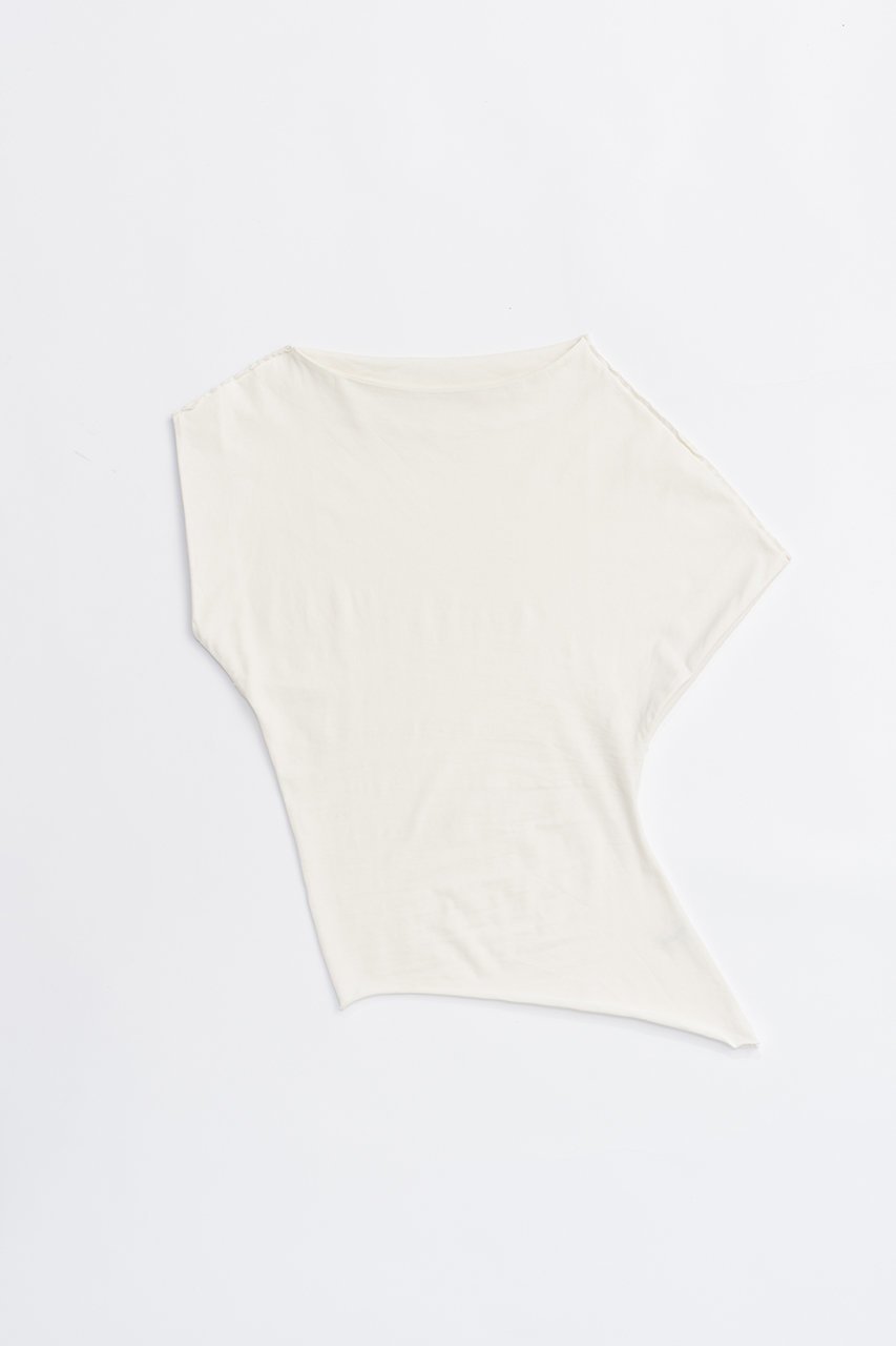 【プランク プロジェクト/PRANK PROJECT】のツイストアシメトップ / Twisted Asymmetrical Top インテリア・キッズ・メンズ・レディースファッション・服の通販 founy(ファニー) 　ファッション　Fashion　レディースファッション　WOMEN　トップス・カットソー　Tops/Tshirt　キャミソール / ノースリーブ　No Sleeves　シャツ/ブラウス　Shirts/Blouses　ロング / Tシャツ　T-Shirts　カットソー　Cut and Sewn　ウォッシュ　Wash　キャミソール　Camisole　タンク　Tank　ツイスト　Twist　テレコ　Tereko　ドレープ　Drape　バランス　Balance　ビンテージ　Vintage　半袖　Short Sleeve　WHT(ホワイト)|ID: prp329100004468835 ipo3291000000031367386