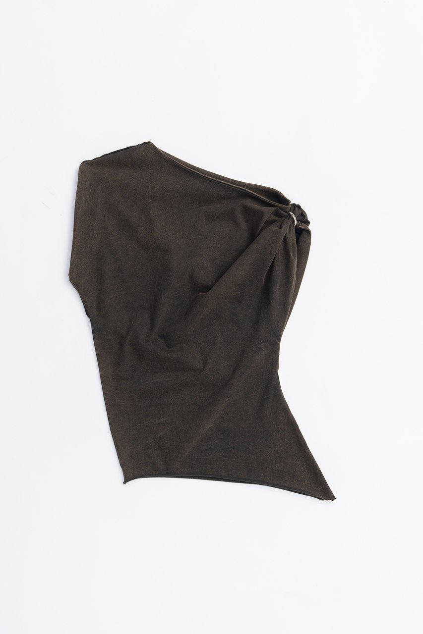 【プランク プロジェクト/PRANK PROJECT】のツイストアシメトップ / Twisted Asymmetrical Top 人気、トレンドファッション・服の通販 founy(ファニー) 　ファッション　Fashion　レディースファッション　WOMEN　トップス・カットソー　Tops/Tshirt　キャミソール / ノースリーブ　No Sleeves　シャツ/ブラウス　Shirts/Blouses　ロング / Tシャツ　T-Shirts　カットソー　Cut and Sewn　ウォッシュ　Wash　キャミソール　Camisole　タンク　Tank　ツイスト　Twist　テレコ　Tereko　ドレープ　Drape　バランス　Balance　ビンテージ　Vintage　半袖　Short Sleeve　other-7|ID: prp329100004468835 ipo3291000000031367398