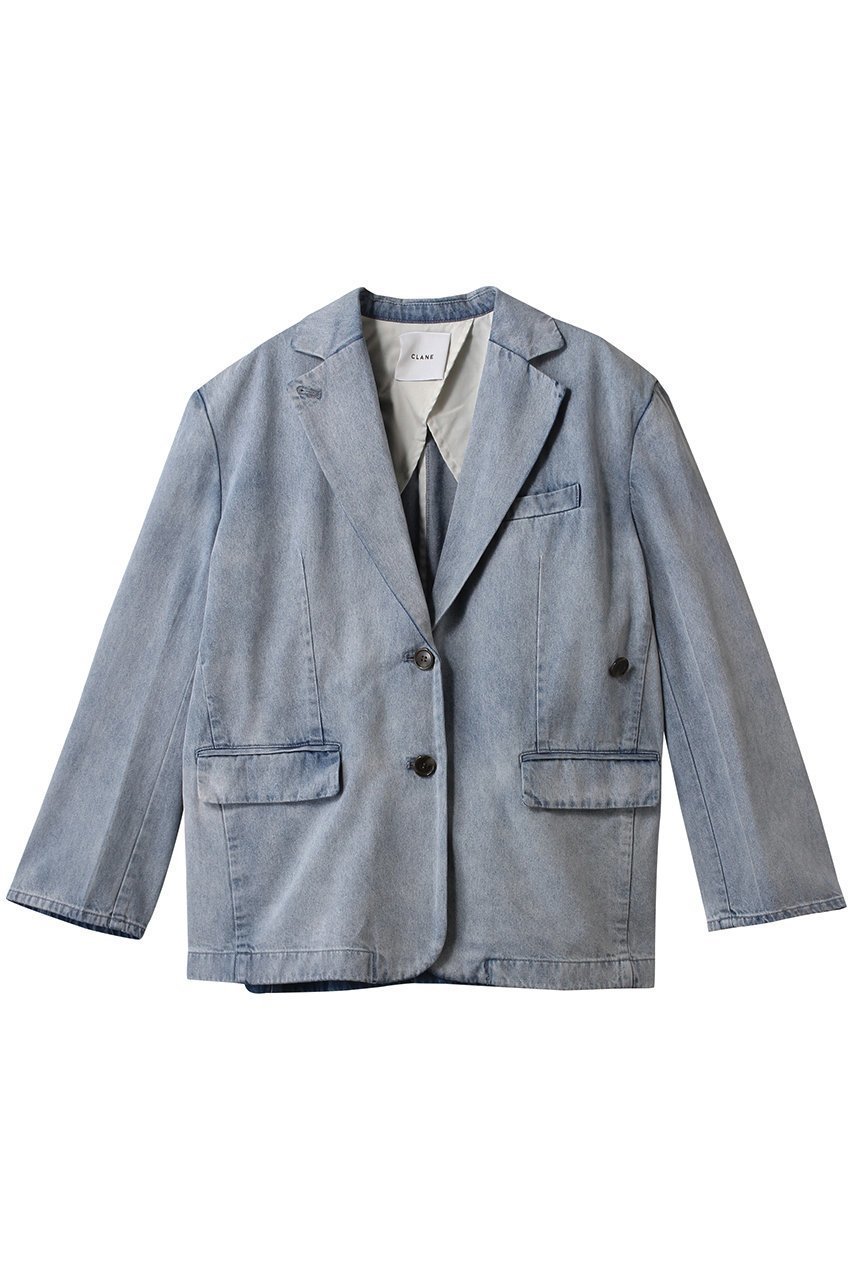 【クラネ/CLANE】のFADED COLOR TAILORED JACKET/ジャケット インテリア・キッズ・メンズ・レディースファッション・服の通販 founy(ファニー) 　ファッション　Fashion　レディースファッション　Fashion for Women　アウター　Coat / Outerwear Collection　レディースジャケット・軽アウター　Jackets　ジャケット　Jacket, Outerwear　テーラード　Tailored, Tailored Fit　デニム　Denim, Jeans Material　INDIGO|ID: prp329100004468836 ipo3291000000032961818