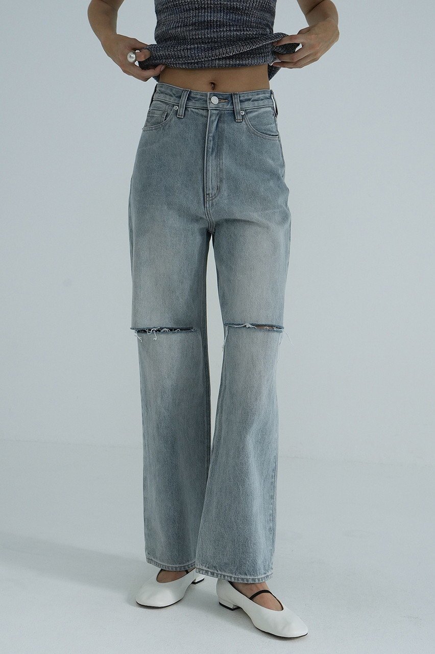 【クラネ/CLANE】のSLASH CUT DENIM PANTS/デニムパンツ 人気、トレンドファッション・服の通販 founy(ファニー) 　ファッション　Fashion　レディースファッション　Fashion for Women　パンツ　Pants & Trousers　デニムパンツ・ジーンズ・美脚デニム　Denim Jeans & Pants　ストレート　Straight, Straight Cut　ダメージ　Distressed, Destroyed　デニム　Denim, Jeans Material　トレンド　Trend, Trending Now　other-8|ID: prp329100004468838 ipo3291000000032911620