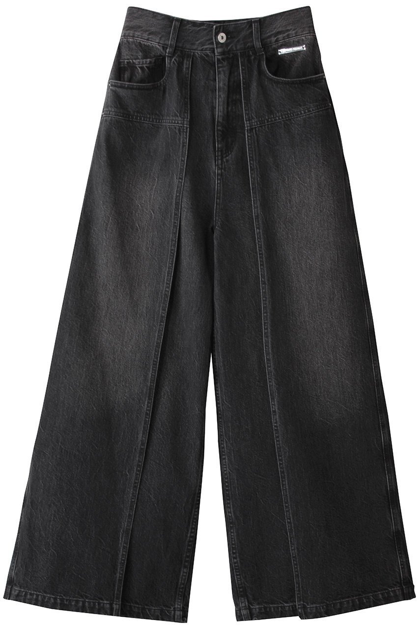 【プランク プロジェクト/PRANK PROJECT】のフロントレイヤードデニム / Front Layered Denim インテリア・キッズ・メンズ・レディースファッション・服の通販 founy(ファニー) 　ファッション　Fashion　レディースファッション　Fashion for Women　パンツ　Pants & Trousers　デニムパンツ・ジーンズ・美脚デニム　Denim Jeans & Pants　おすすめ　Recommended / Our Picks　デニム　Denim, Jeans Material　フロント　Front, Front Design　BLK(ブラック)|ID: prp329100004468839 ipo3291000000035767659