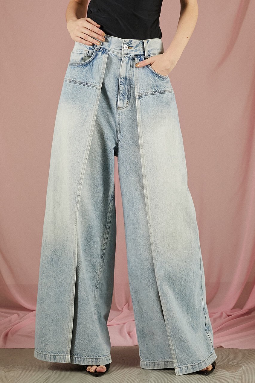 【プランク プロジェクト/PRANK PROJECT】のフロントレイヤードデニム / Front Layered Denim 人気、トレンドファッション・服の通販 founy(ファニー) 　ファッション　Fashion　レディースファッション　Fashion for Women　パンツ　Pants & Trousers　デニムパンツ・ジーンズ・美脚デニム　Denim Jeans & Pants　おすすめ　Recommended / Our Picks　デニム　Denim, Jeans Material　フロント　Front, Front Design　other-7|ID: prp329100004468839 ipo3291000000035767676