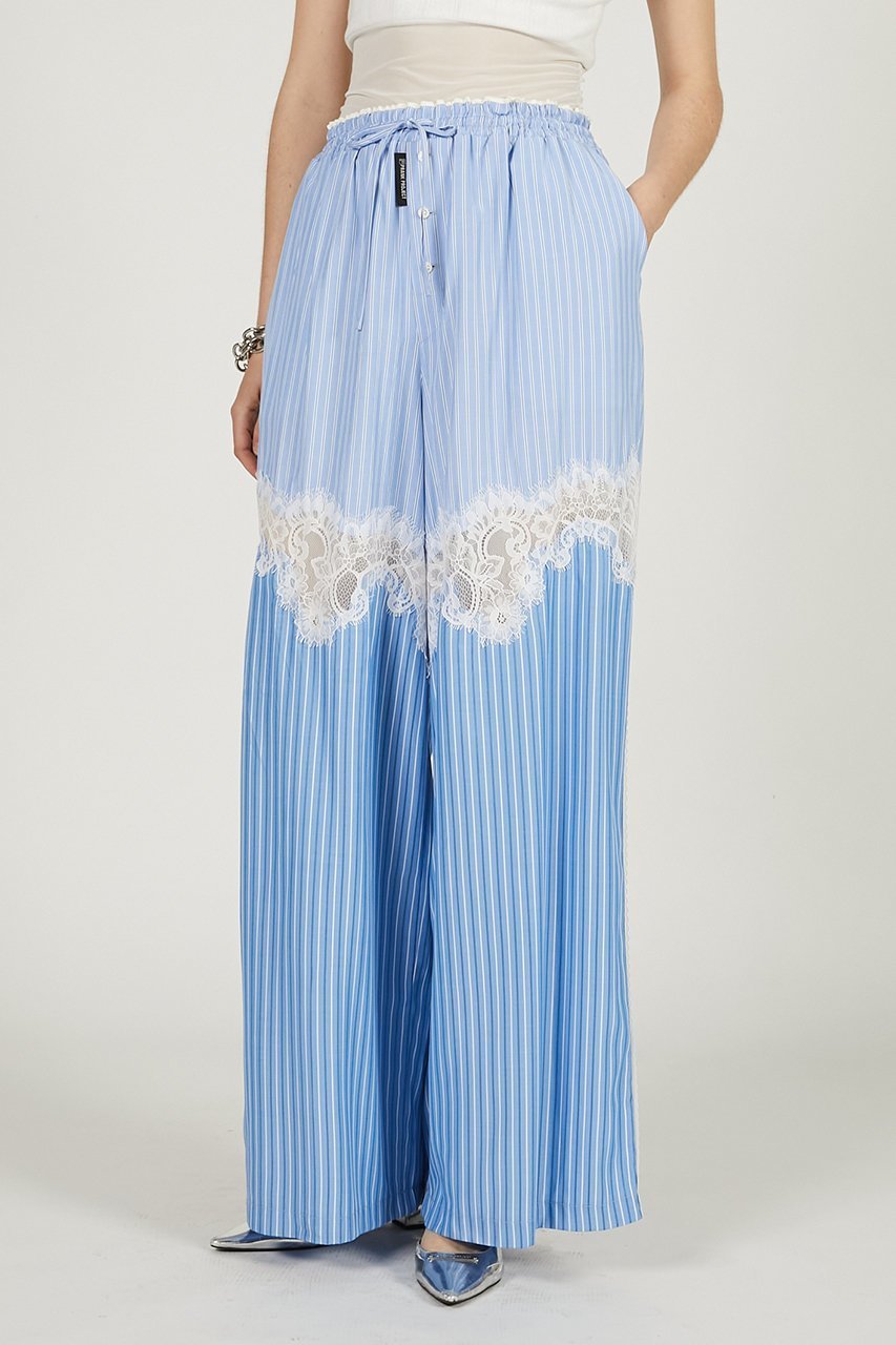 【プランク プロジェクト/PRANK PROJECT】のストライプコンビレースパジャマパンツ / Striped Combination Lace Pajama Pants 人気、トレンドファッション・服の通販 founy(ファニー) 　ファッション　Fashion　レディースファッション　WOMEN　パンツ　Pants　おすすめ　Recommend　ストライプ　Stripe　トリミング　Trimming　ラグジュアリー　Luxury　レース　Race　other-3|ID: prp329100004468841 ipo3291000000031367502