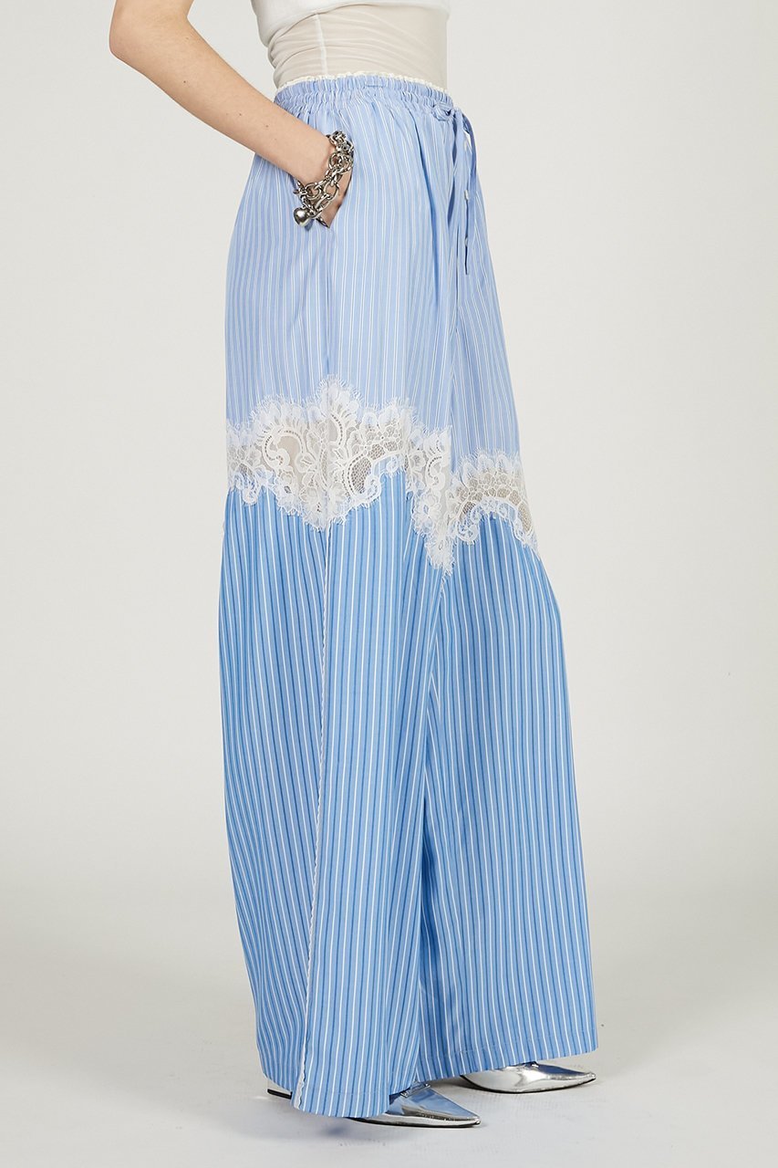 【プランク プロジェクト/PRANK PROJECT】のストライプコンビレースパジャマパンツ / Striped Combination Lace Pajama Pants 人気、トレンドファッション・服の通販 founy(ファニー) 　ファッション　Fashion　レディースファッション　WOMEN　パンツ　Pants　おすすめ　Recommend　ストライプ　Stripe　トリミング　Trimming　ラグジュアリー　Luxury　レース　Race　other-5|ID: prp329100004468841 ipo3291000000031367506