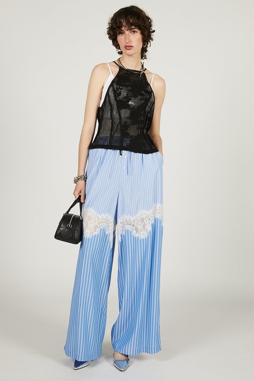 【プランク プロジェクト/PRANK PROJECT】のストライプコンビレースパジャマパンツ / Striped Combination Lace Pajama Pants 人気、トレンドファッション・服の通販 founy(ファニー) 　ファッション　Fashion　レディースファッション　WOMEN　パンツ　Pants　おすすめ　Recommend　ストライプ　Stripe　トリミング　Trimming　ラグジュアリー　Luxury　レース　Race　other-6|ID: prp329100004468841 ipo3291000000031367507