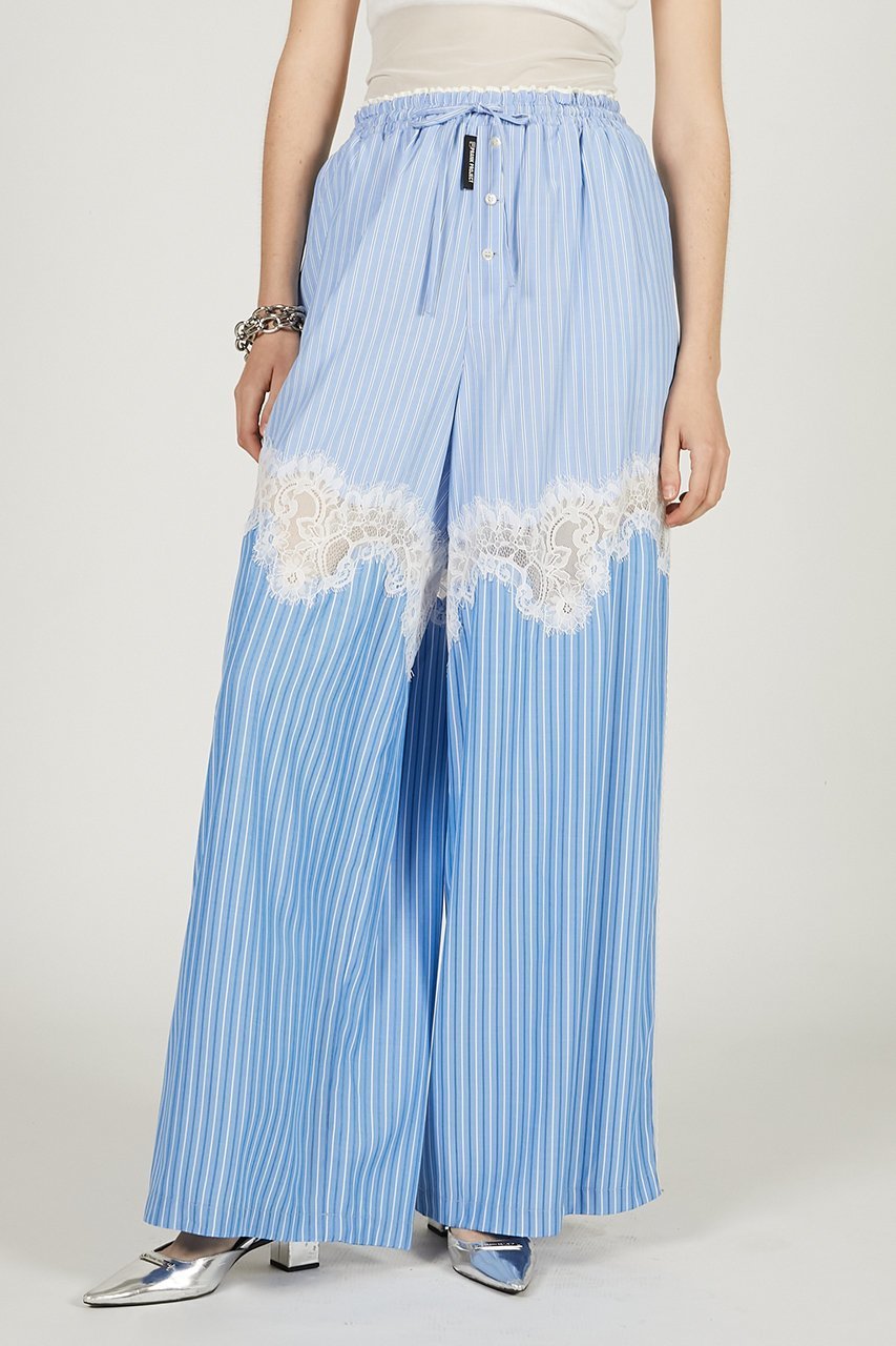 【プランク プロジェクト/PRANK PROJECT】のストライプコンビレースパジャマパンツ / Striped Combination Lace Pajama Pants 人気、トレンドファッション・服の通販 founy(ファニー) 　ファッション　Fashion　レディースファッション　WOMEN　パンツ　Pants　おすすめ　Recommend　ストライプ　Stripe　トリミング　Trimming　ラグジュアリー　Luxury　レース　Race　other-7|ID: prp329100004468841 ipo3291000000031367509