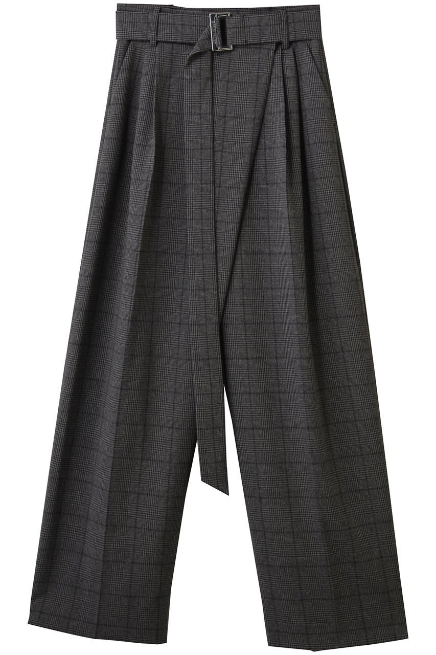 【プランク プロジェクト/PRANK PROJECT】のアシメタックワイドテーパードパンツ / Asymmetric Wide Tapered Pants インテリア・キッズ・メンズ・レディースファッション・服の通販 founy(ファニー) 　ファッション　Fashion　レディースファッション　Fashion for Women　パンツ　Pants & Trousers　コンパクト　Compact, Small Size　シルク　Silk, 100% Silk　スーツ　Suit, Formalwear　チェック　Check, Plaid, Tartan　フロント　Front, Front Design　ワイド　Wide, Wide Fit　夏　Summer　MLT(マルチカラー)|ID: prp329100004468842 ipo3291000000032904041