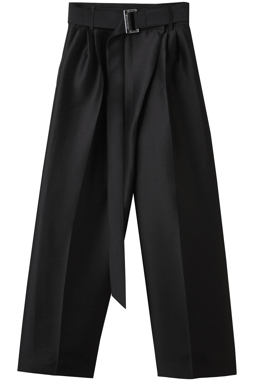 【プランク プロジェクト/PRANK PROJECT】のアシメタックワイドテーパードパンツ / Asymmetric Wide Tapered Pants インテリア・キッズ・メンズ・レディースファッション・服の通販 founy(ファニー) 　ファッション　Fashion　レディースファッション　Fashion for Women　パンツ　Pants & Trousers　コンパクト　Compact, Small Size　シルク　Silk, 100% Silk　スーツ　Suit, Formalwear　チェック　Check, Plaid, Tartan　フロント　Front, Front Design　ワイド　Wide, Wide Fit　夏　Summer　BLK(ブラック)|ID: prp329100004468842 ipo3291000000035767989