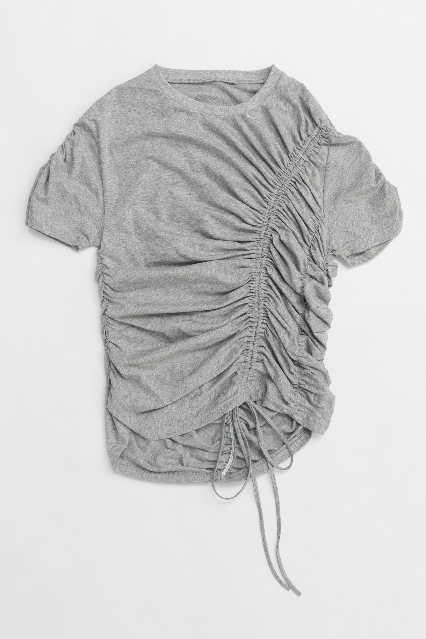 【プランク プロジェクト/PRANK PROJECT】のドロストシャーリングTシャツ / Drost Shirring Tee インテリア・キッズ・メンズ・レディースファッション・服の通販 founy(ファニー) 　ファッション　Fashion　レディースファッション　WOMEN　トップス・カットソー　Tops/Tshirt　シャツ/ブラウス　Shirts/Blouses　ロング / Tシャツ　T-Shirts　カットソー　Cut and Sewn　カットソー　Cut And Sew　シャーリング　Shirring　ショート　Short　スリーブ　Sleeve　再入荷　Restock/Back In Stock/Re Arrival　GRY(グレー)|ID: prp329100004468846 ipo3291000000031367595