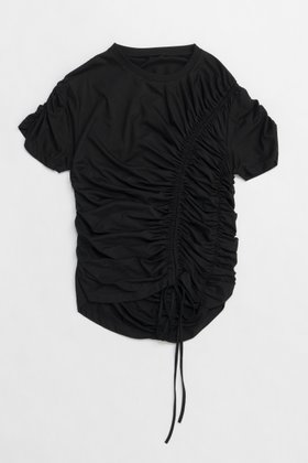 【プランク プロジェクト/PRANK PROJECT】のドロストシャーリングTシャツ / Drost Shirring Tee 人気、トレンドファッション・服の通販 founy(ファニー) ファッション Fashion レディースファッション Fashion for Women トップス・カットソー Cut & Sew Tops シャツ・ブラウス・オフィスカジュアル Elegant Blouses & Button-Ups ロングTシャツ・Tシャツ Longline T-Shirts & Tees カットソー・ベーシックTシャツ Cut-and-Sewn Tops / Stretch Tees & Basics カットソー Cut and Sewn Top シャーリング Shirring, Ruched ショート Short, Short Length スリーブ Sleeve, Long Sleeve / Short Sleeve |ID:prp329100004468846